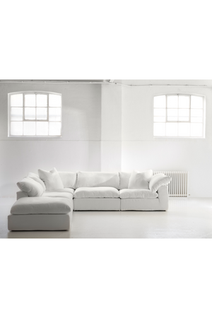 Chalk White Linen Sectional Sofa L | Andrew Martin Truman | OROA
