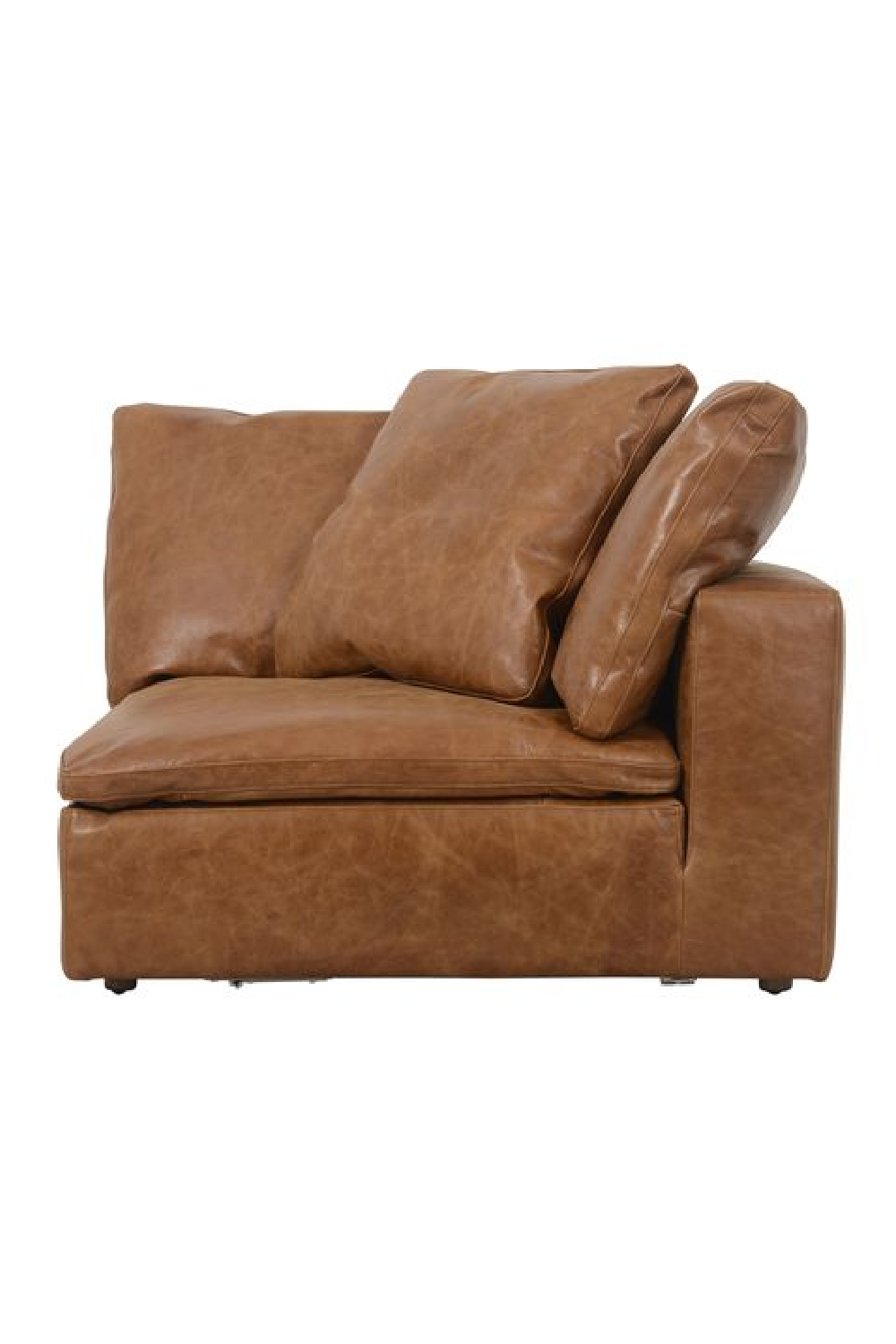 Camel Leather Sectional Sofa L | Andrew Martin Truman | Oroa.com