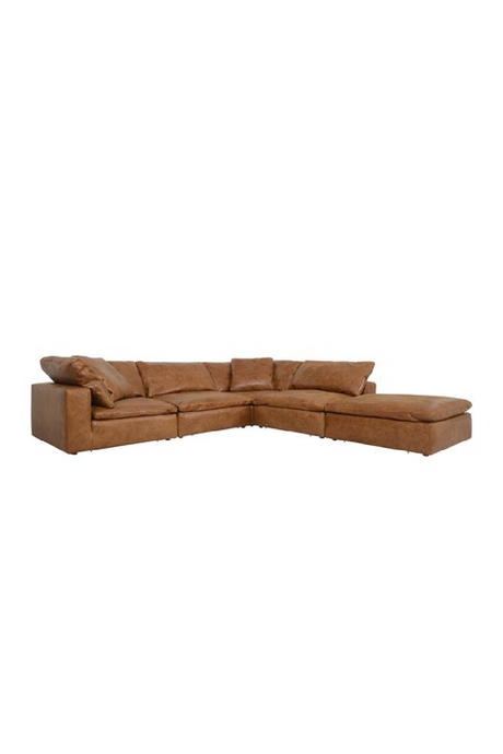 Camel Leather Sectional Sofa L | Andrew Martin Truman | Oroa.com