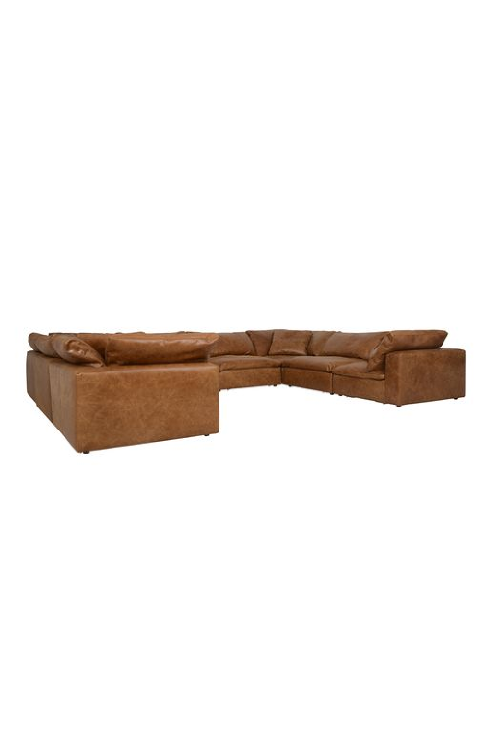 Camel Leather Sectional Sofa L | Andrew Martin Truman | Oroa.com