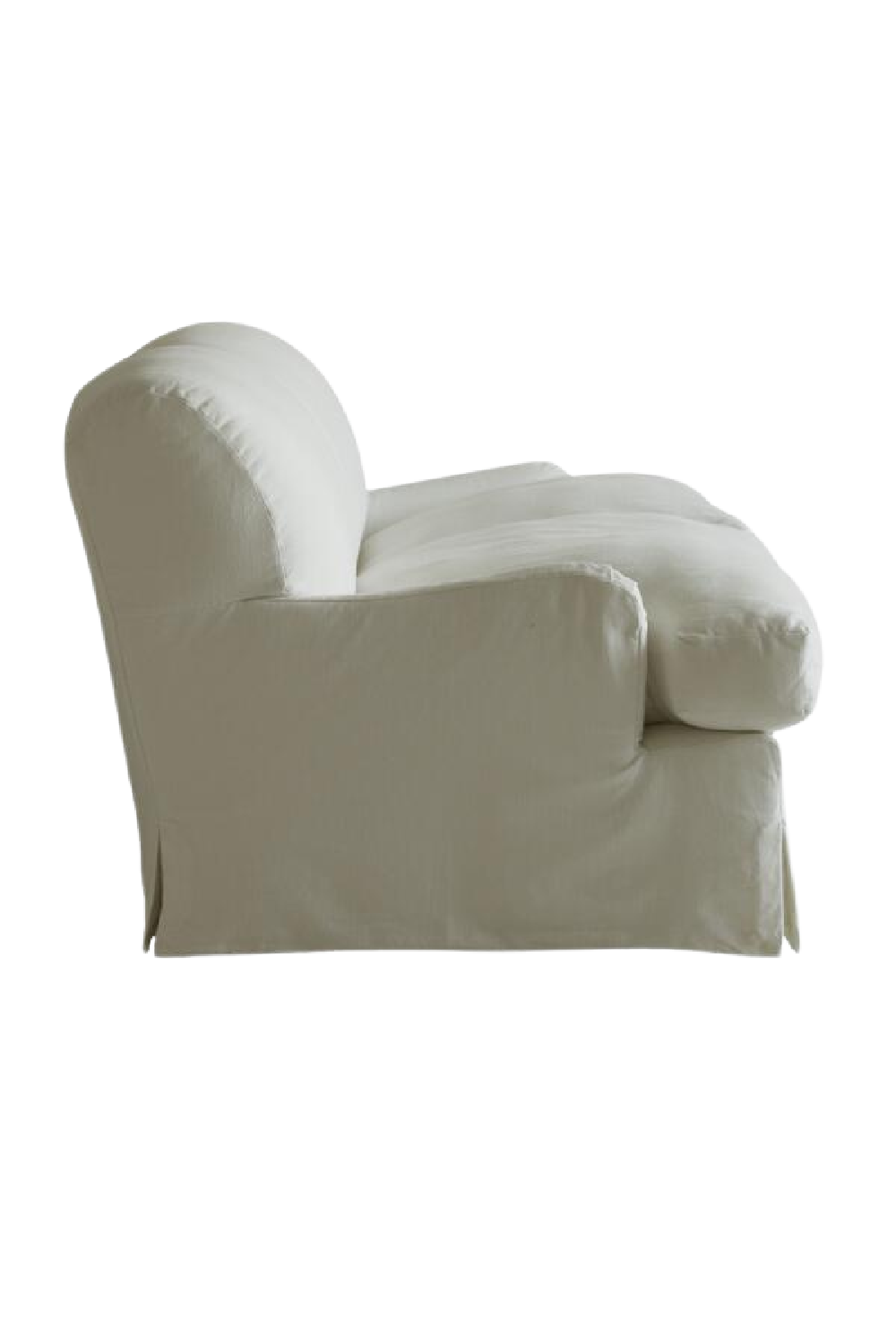 White Linen Curved Sofa | Andrew Martin Lady May | Oroa.com