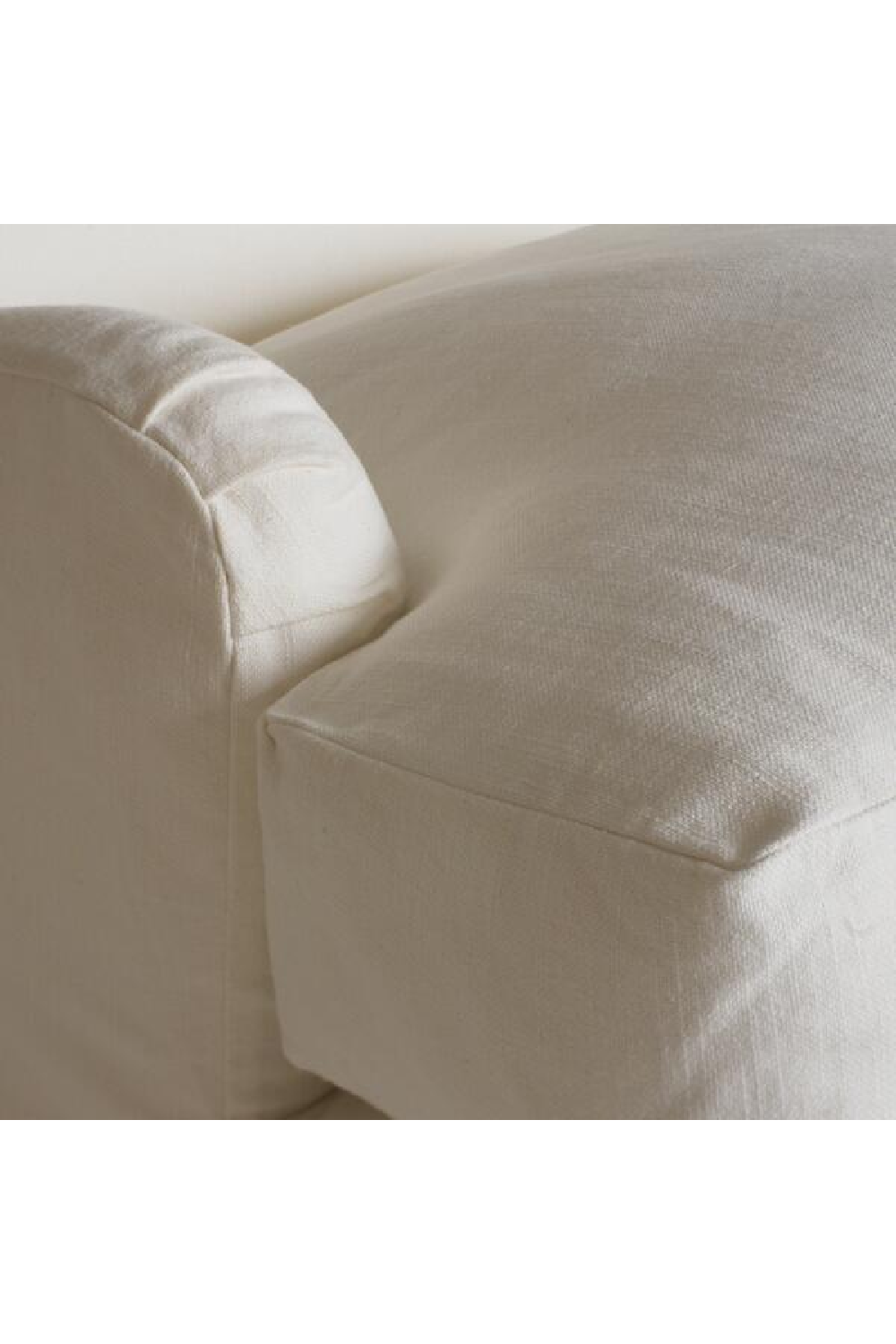 White Linen Curved Sofa | Andrew Martin Lady May | Oroa.com