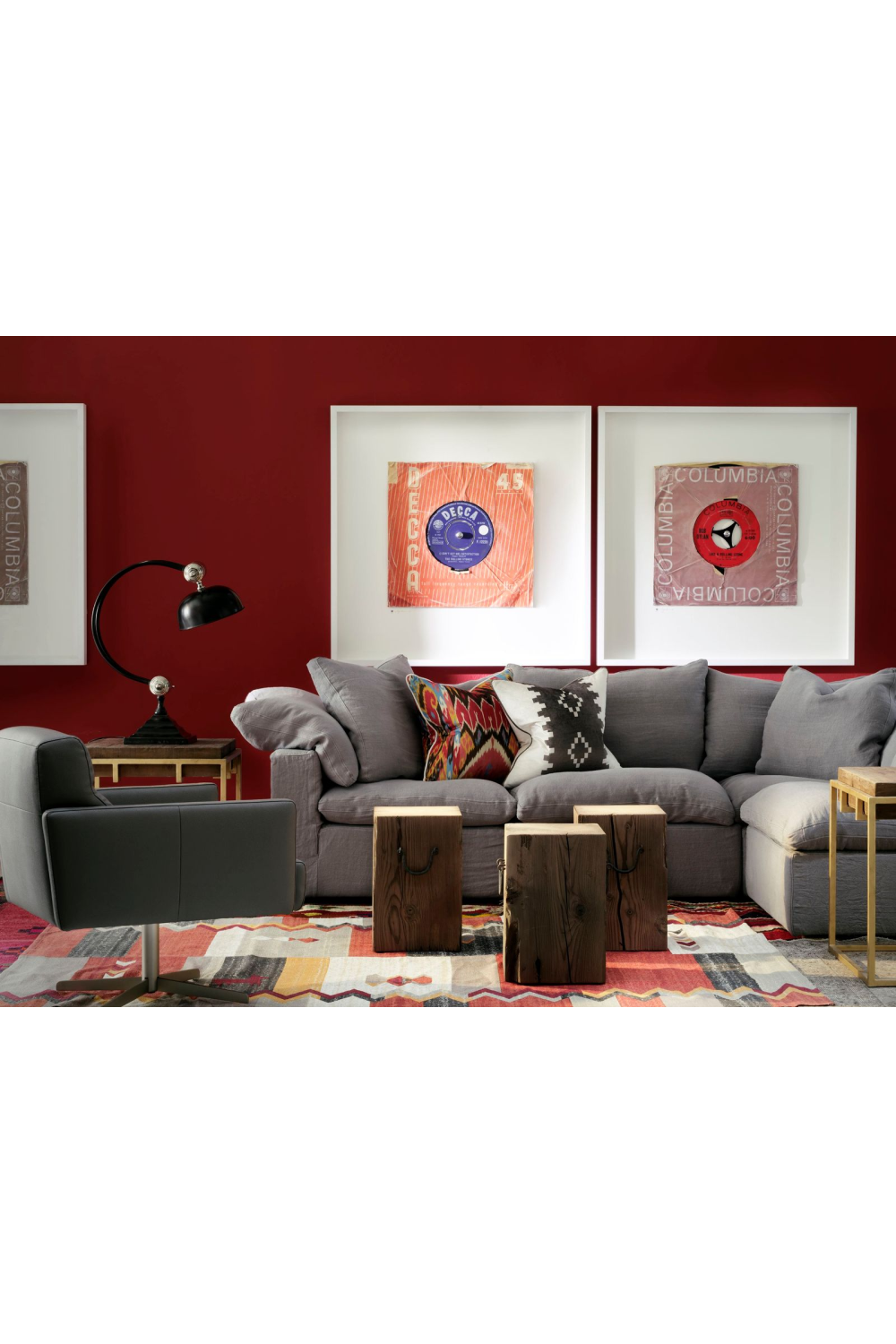 Gray Cotton Sectional Sofa Jnr | Andrew Martin Truman | Oroa.com