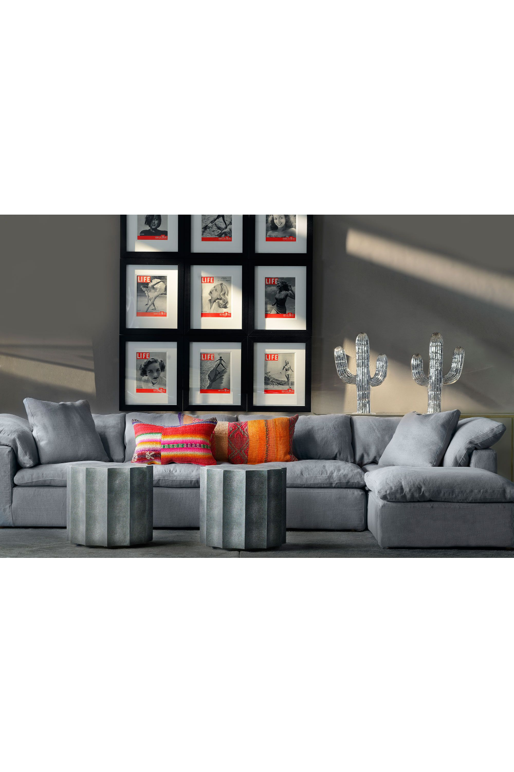 Gray Cotton Sectional Sofa Jnr | Andrew Martin Truman | Oroa.com