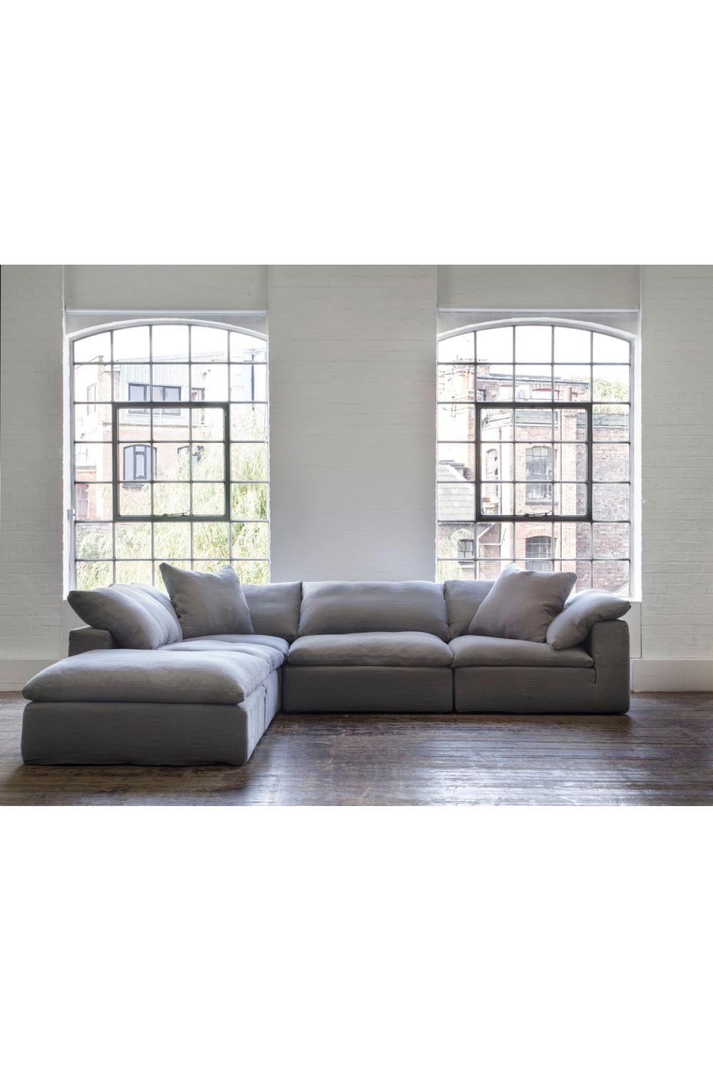 Gray Cotton Sectional Sofa Jnr | Andrew Martin Truman | Oroa.com