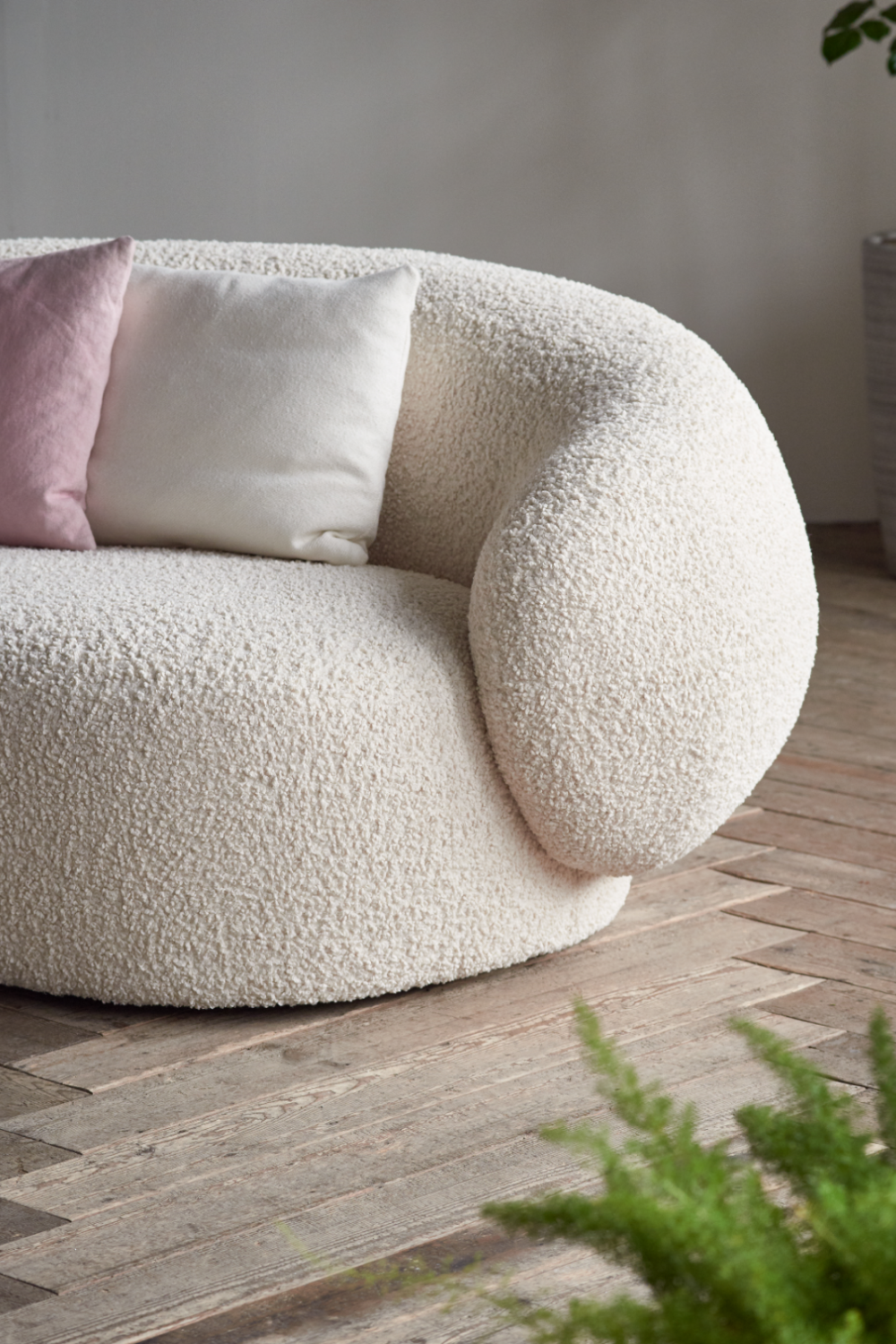 Asymmetrical Bouclé Sofa | Andrew Martin Karma | Oroa.com