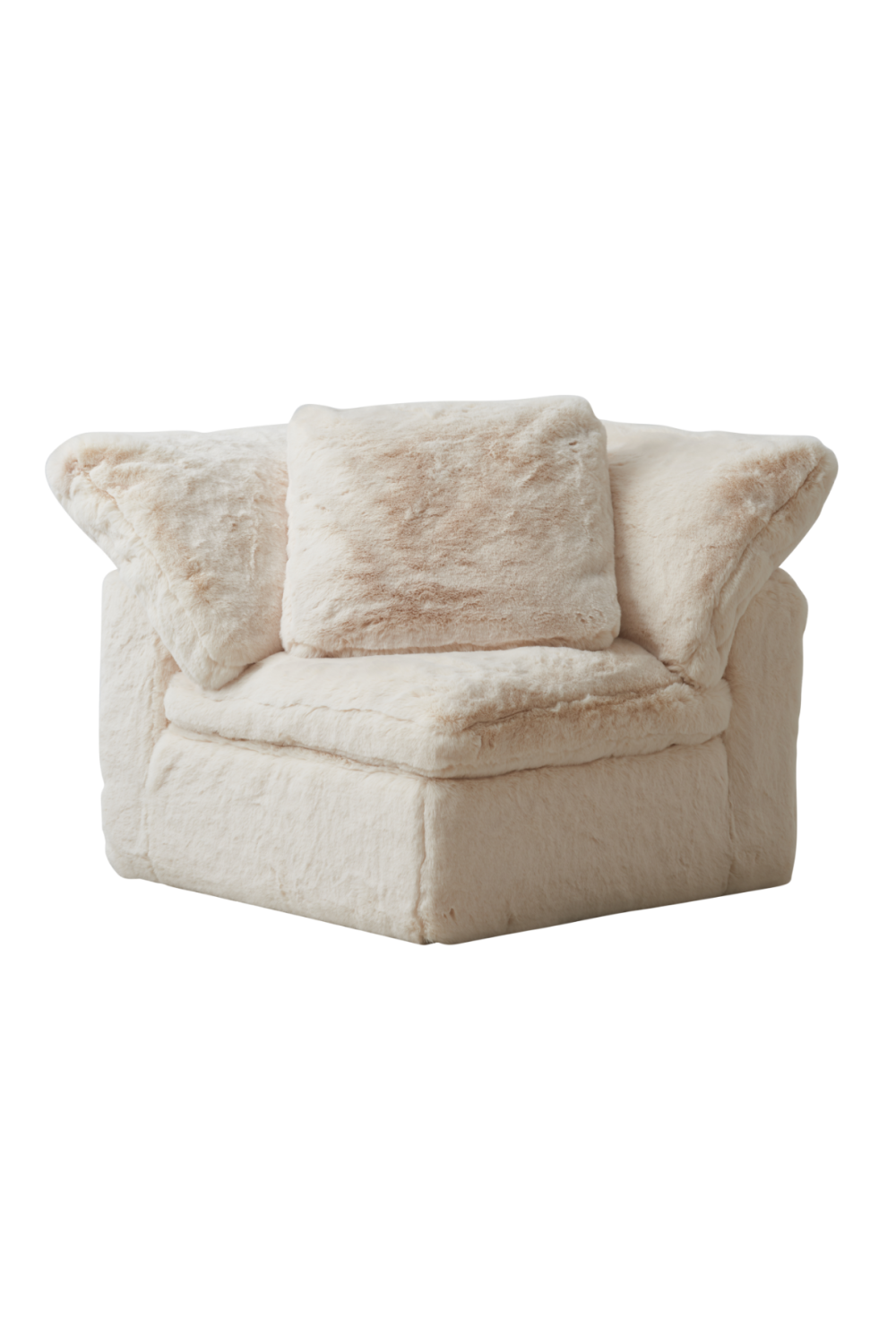 Cream Fur Sectional Sofa | Andrew Martin Truman Junior | Oroa.com