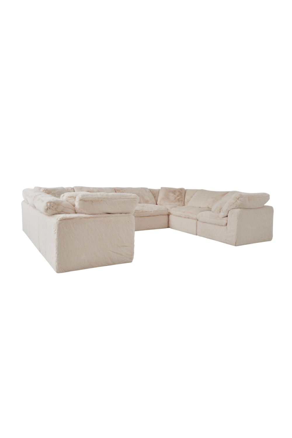 Cream Fur Sectional Sofa | Andrew Martin Truman Junior | Oroa.com