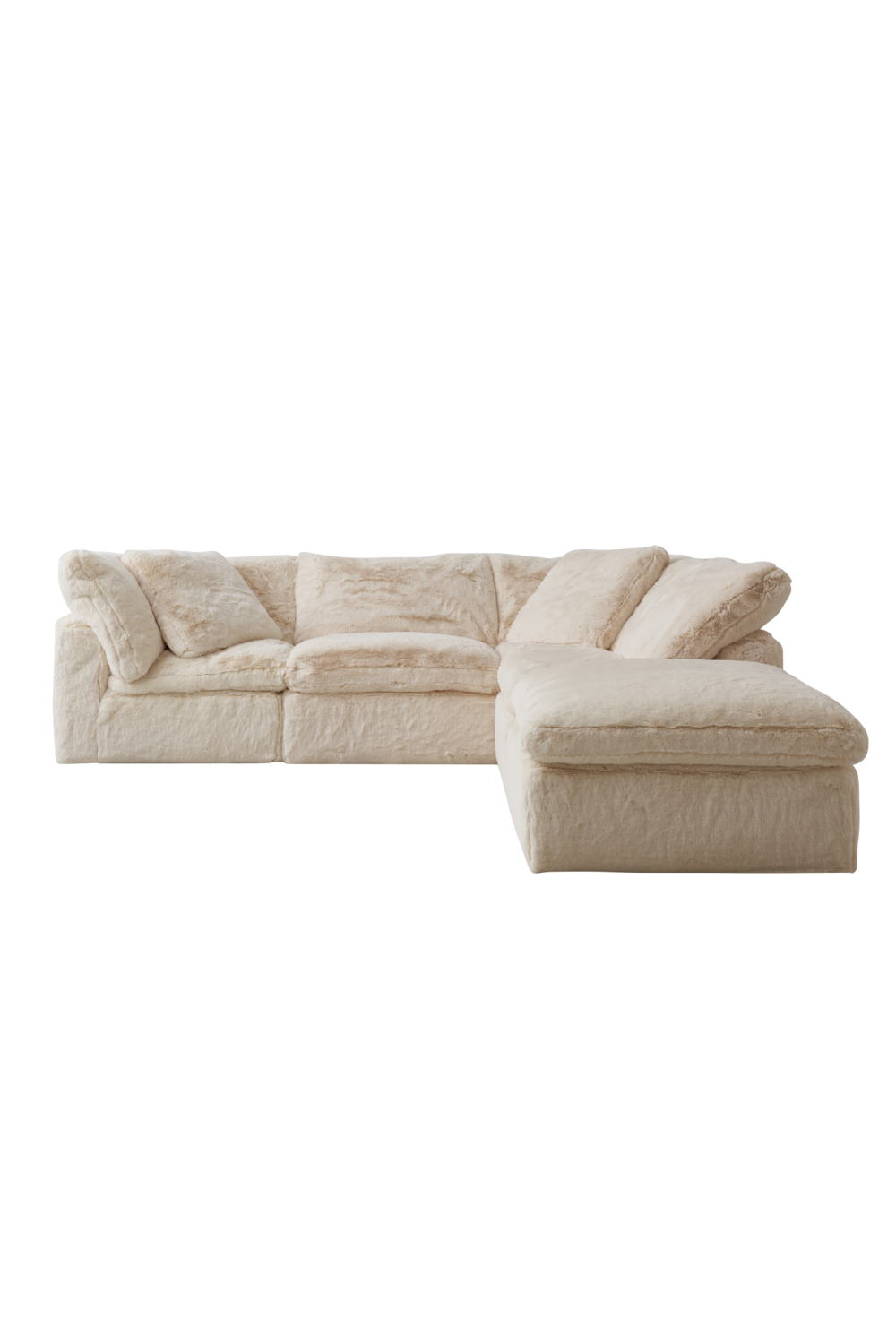 Cream Fur Sectional Sofa | Andrew Martin Truman Junior | Oroa.com