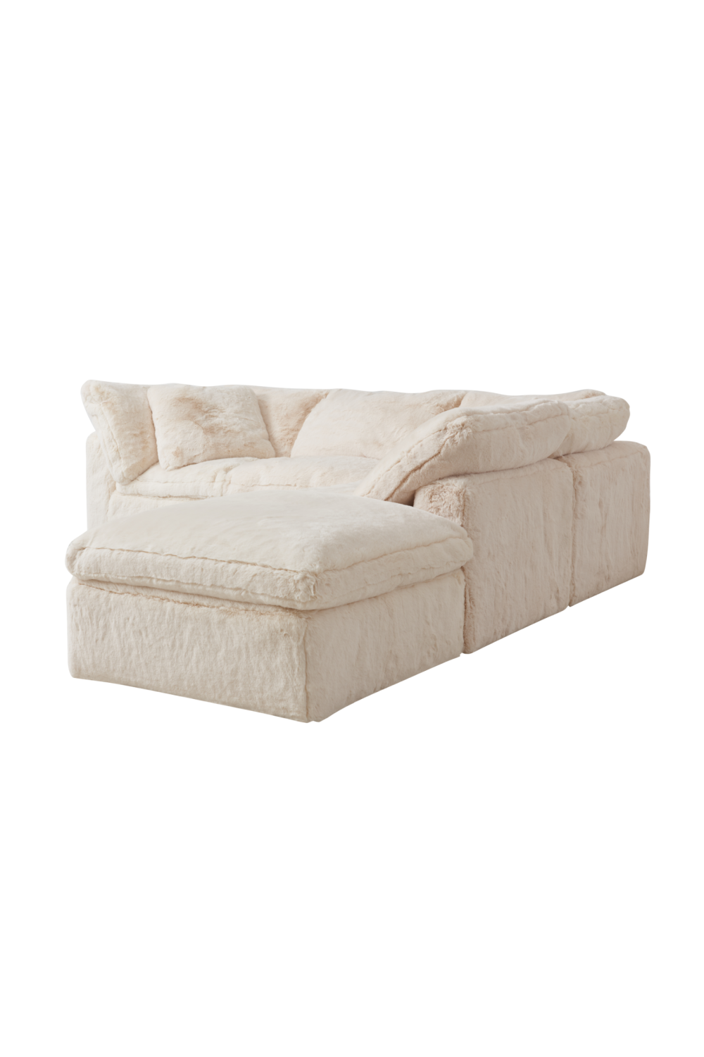 Cream Fur Sectional Sofa | Andrew Martin Truman Junior | Oroa.com