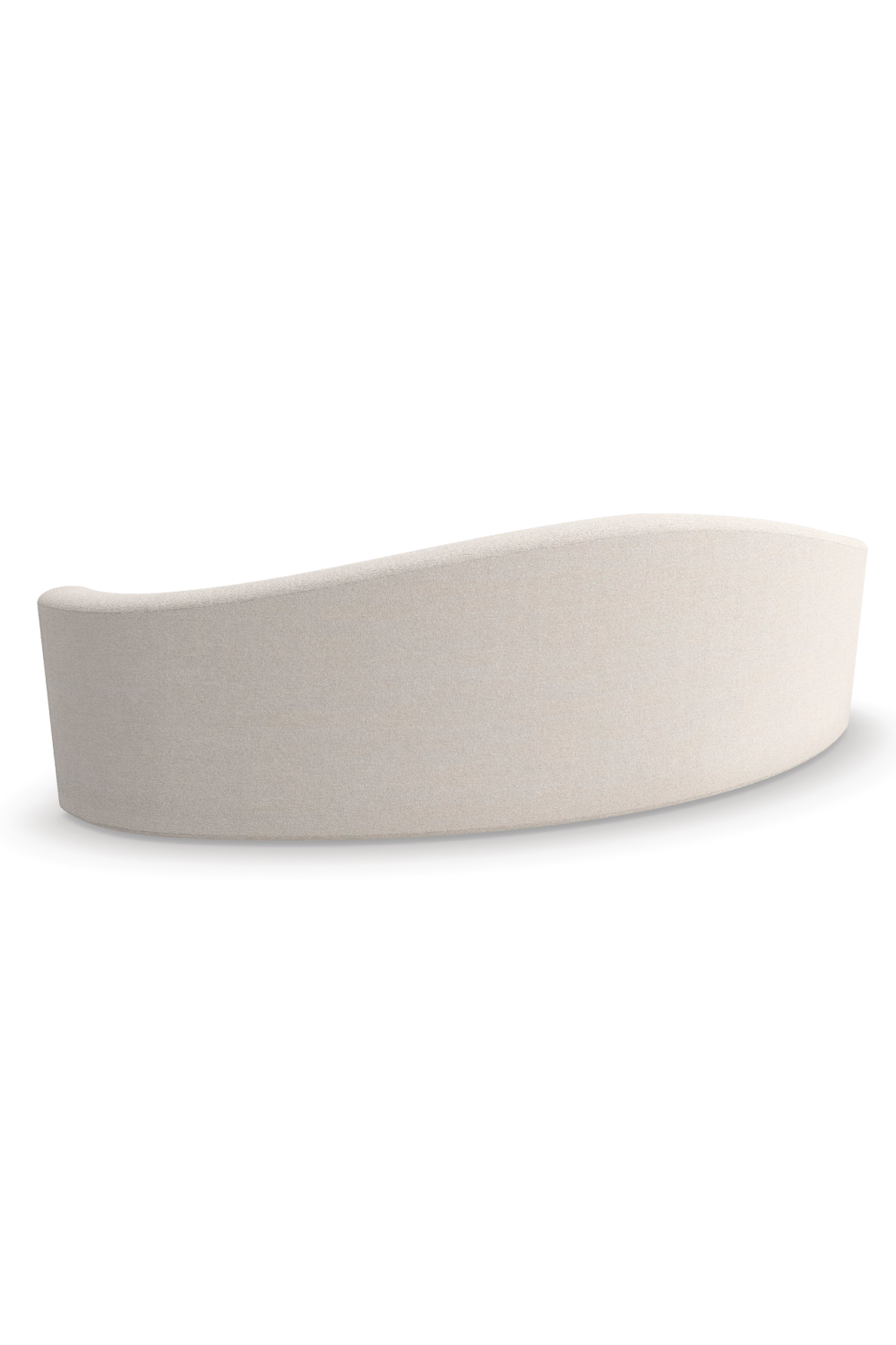 Bouclé Cream Curved Sofa | Andrew Martin Ellipse | Oroa.com