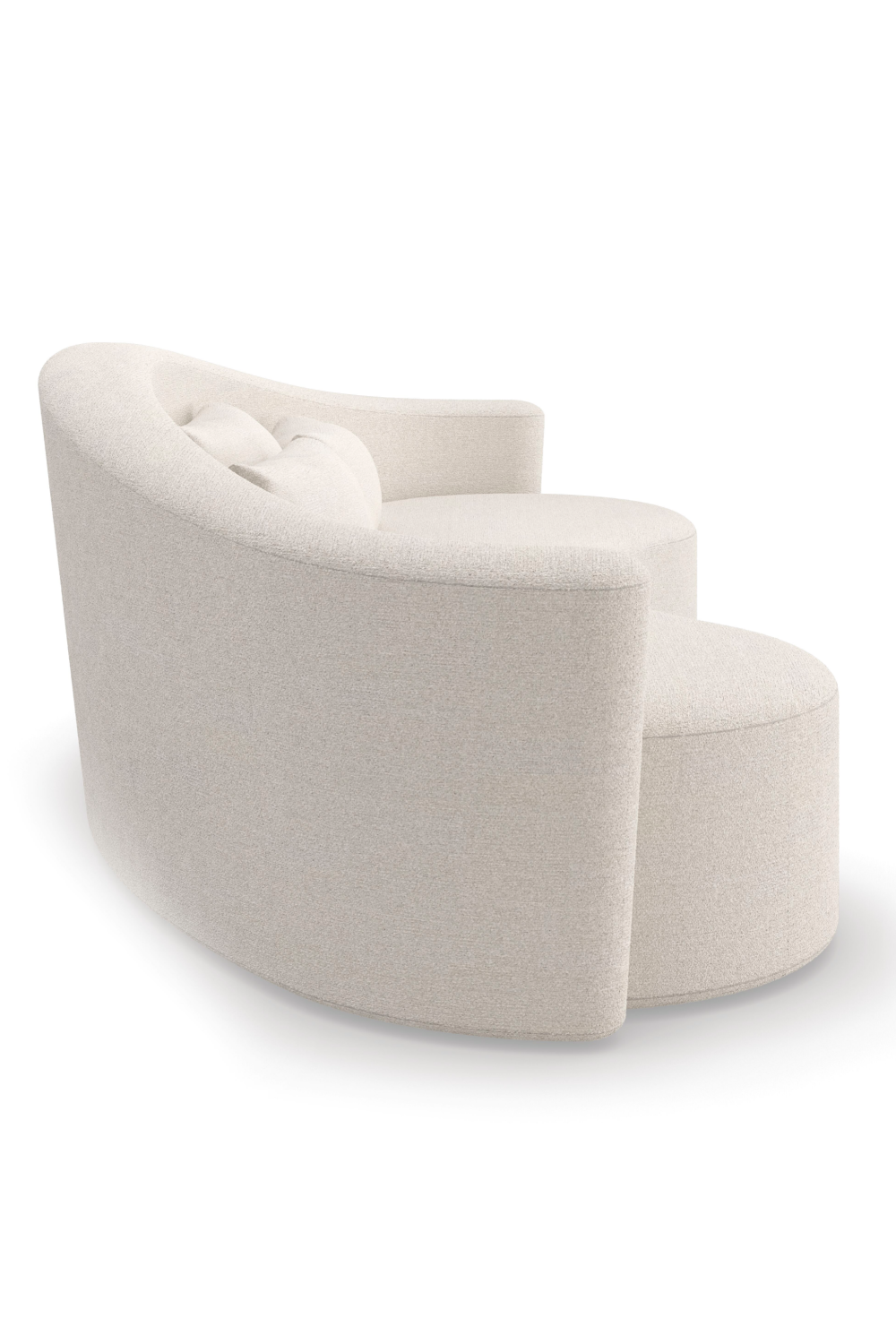 Bouclé Cream Curved Sofa | Andrew Martin Ellipse | Oroa.com