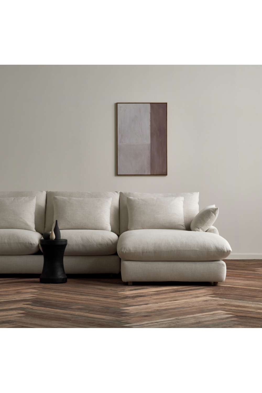 Neutral Linen Corner Sofa | Andrew Martin Fulton | Oroa.com