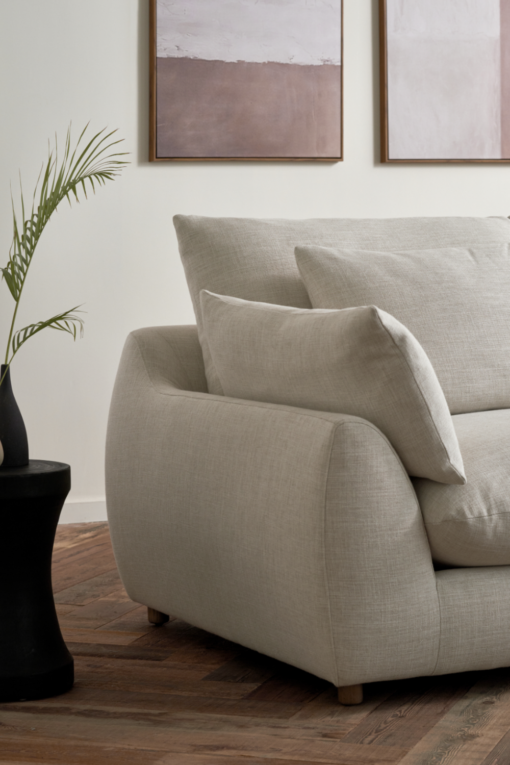 Neutral Linen Corner Sofa | Andrew Martin Fulton | Oroa.com