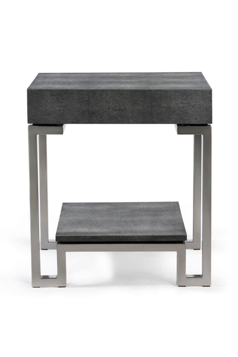 Gray Shagreen Silver Frame Side Table | Andrew Martin Flex | OROA