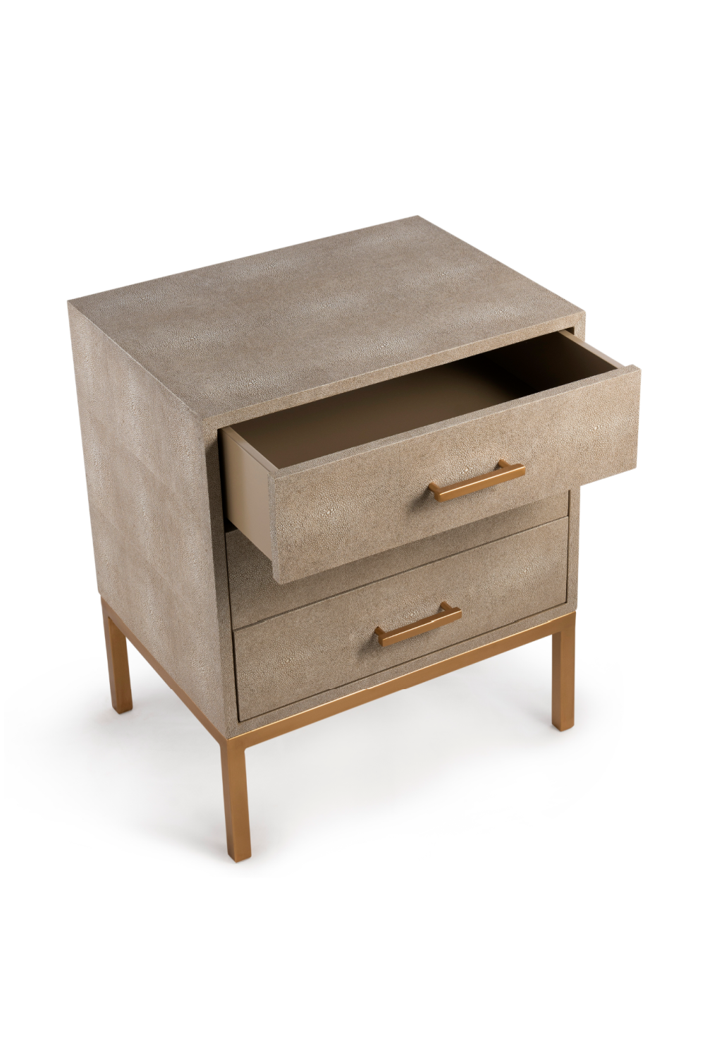 Cream Shagreen Side Chest | Andrew Martin Jasper | OROA