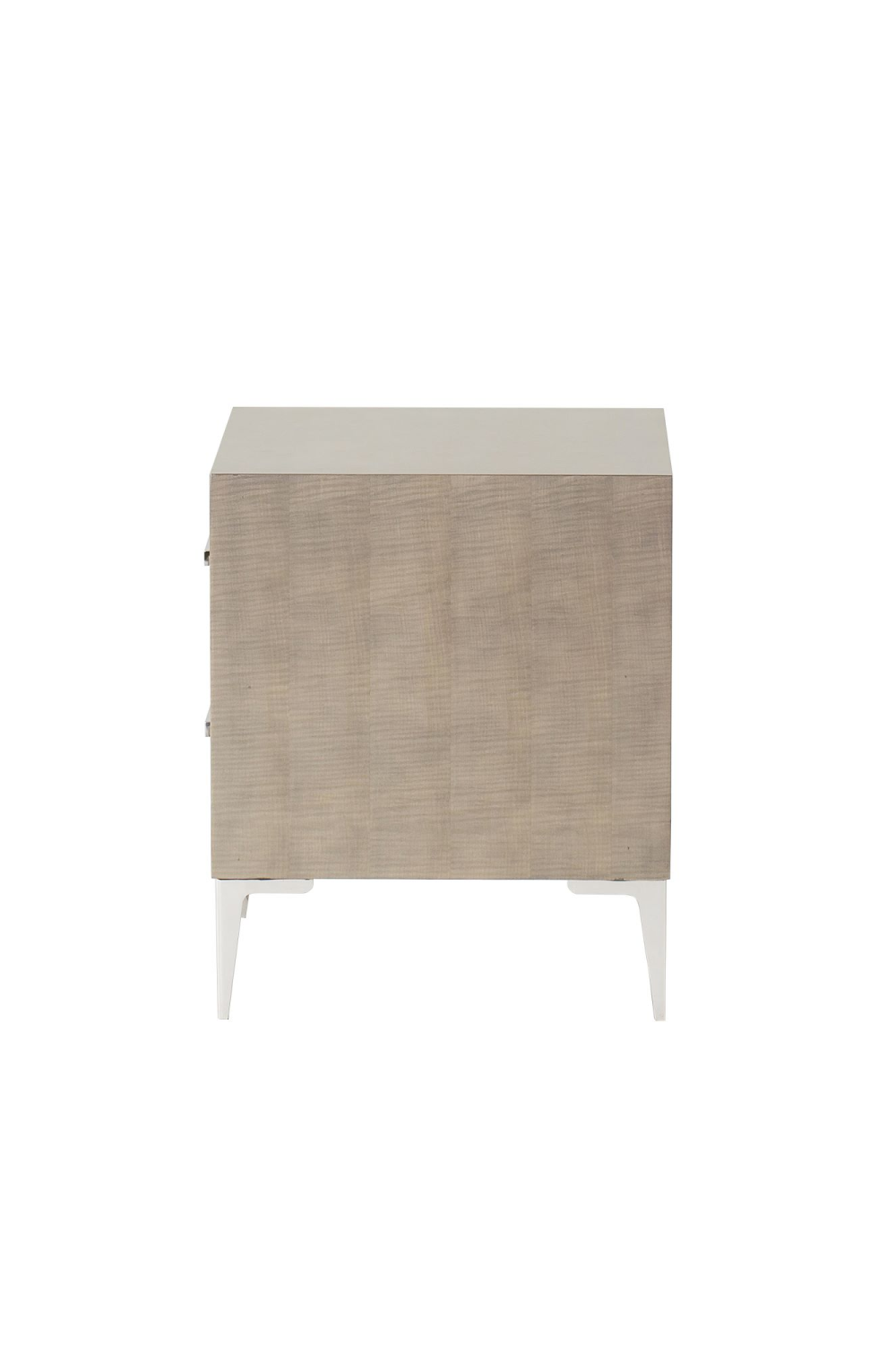 Taupe Wooden Bedside Table with Drawers | Andrew Martin Chloe | OROA