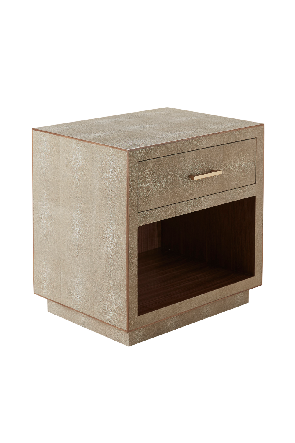 Cream Shagreen with Drawer Bedside Table | Andrew Martin Fitz | OROA