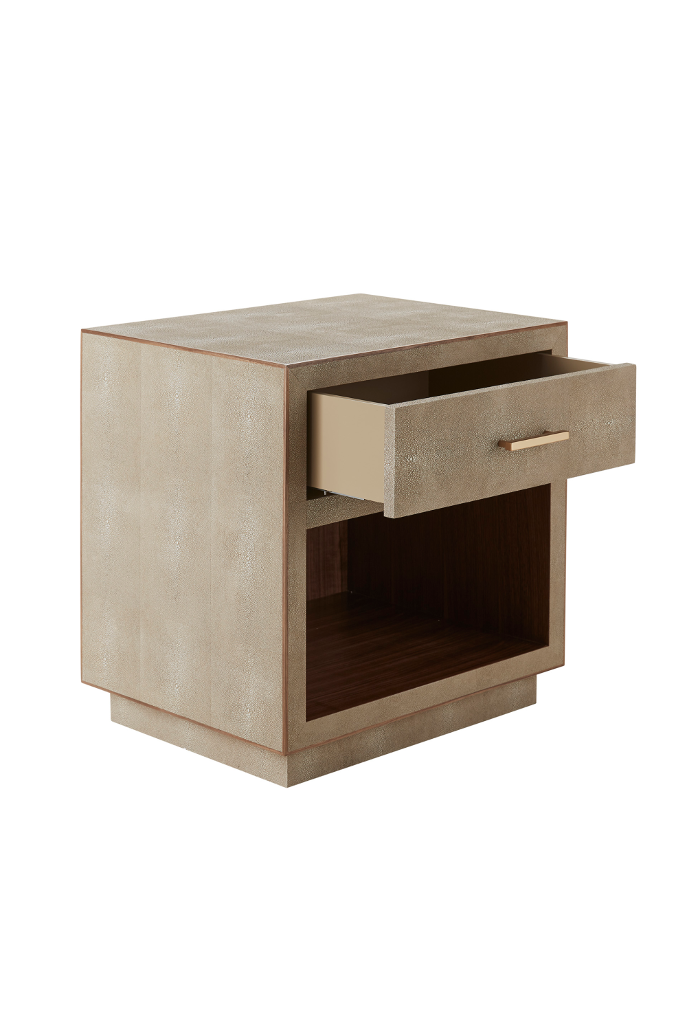 Cream Shagreen with Drawer Bedside Table | Andrew Martin Fitz | OROA