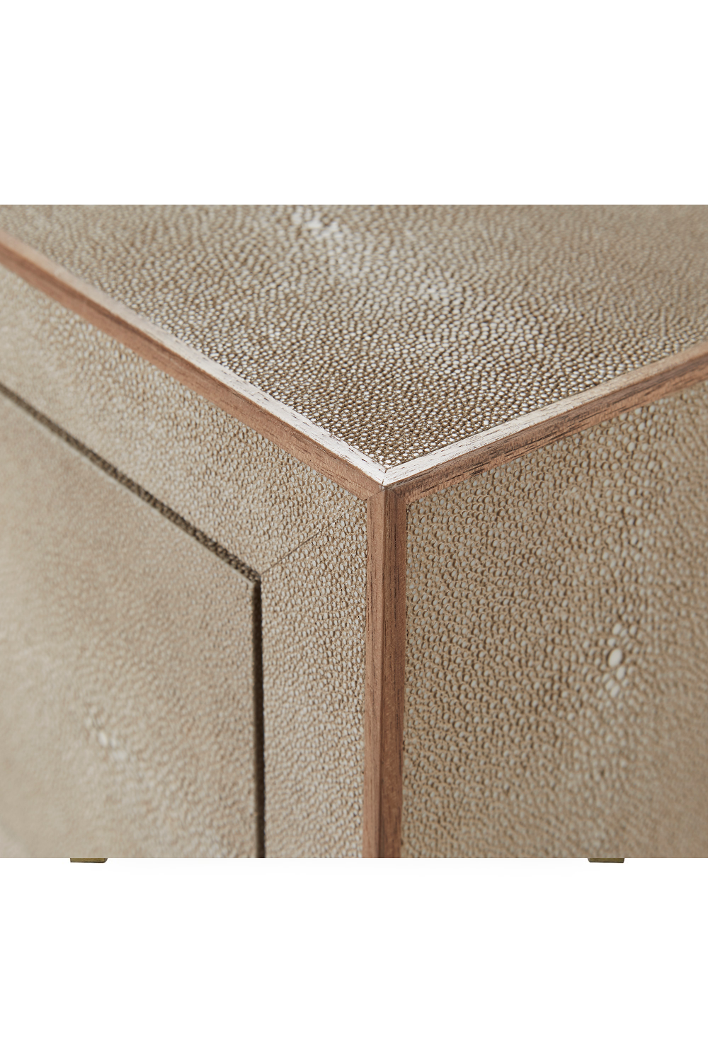 Cream Shagreen with Drawer Bedside Table | Andrew Martin Fitz | OROA