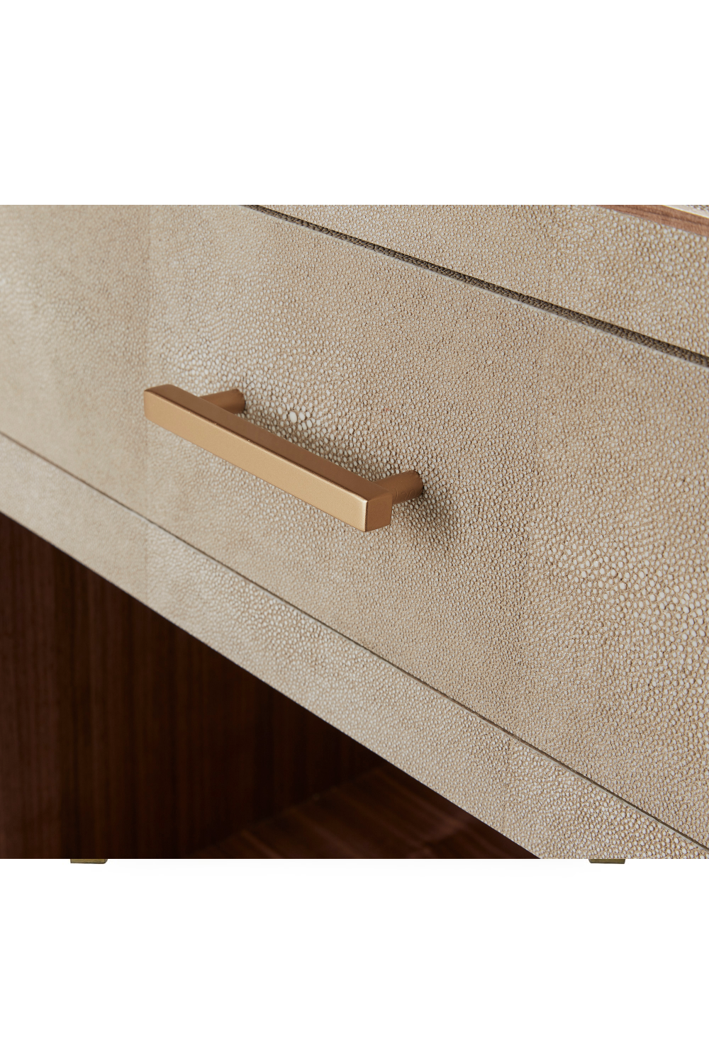 Cream Shagreen with Drawer Bedside Table | Andrew Martin Fitz | OROA