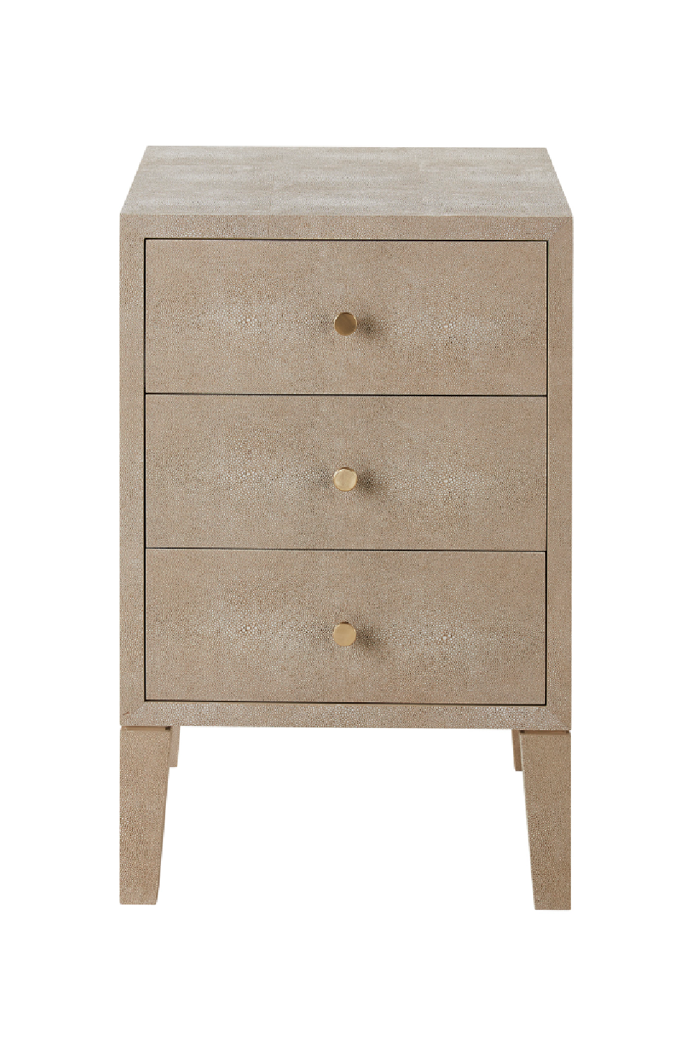 Cream Shagreen Three Drawers Side Table | Andrew Martin Georgia | OROA