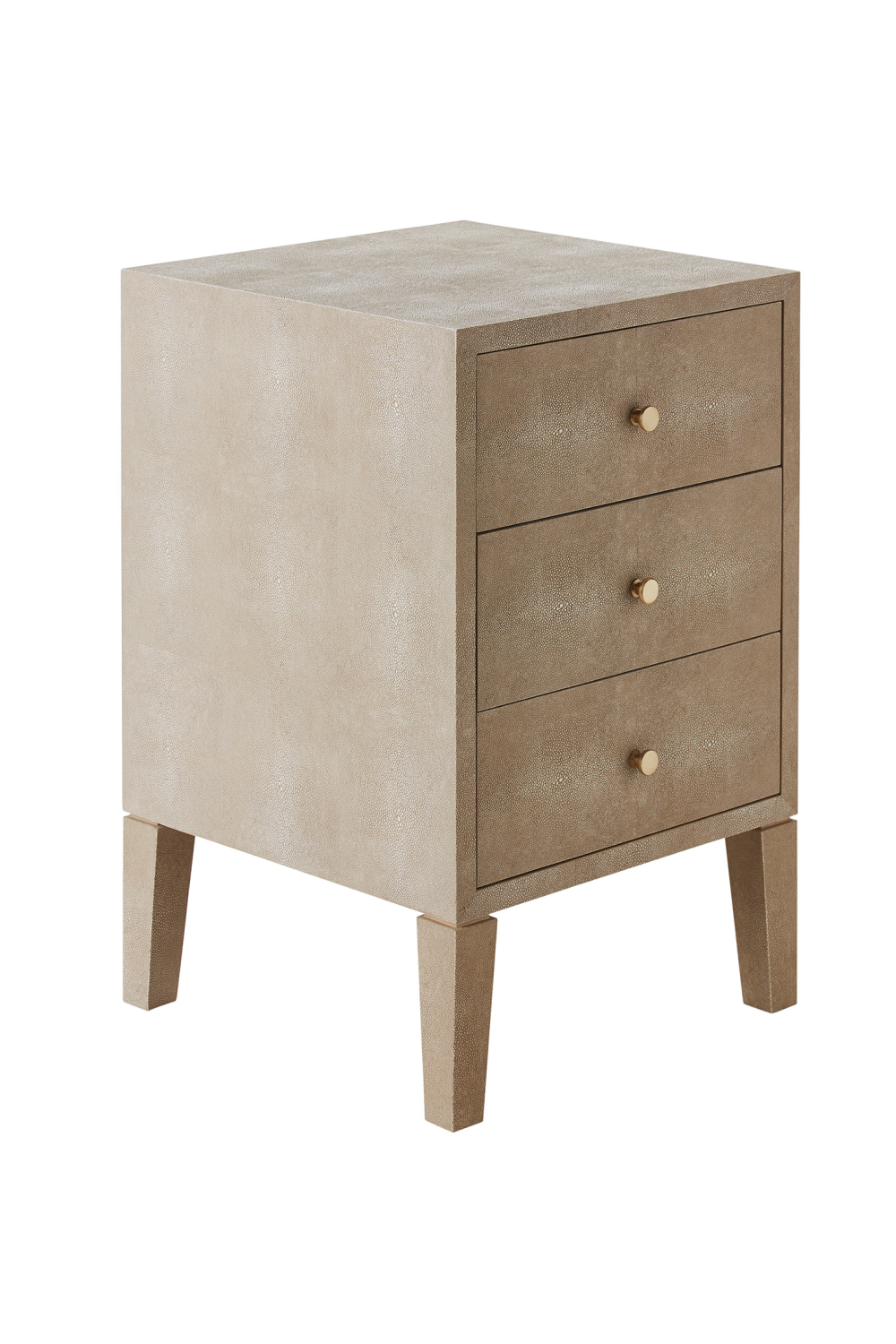 Cream Shagreen Three Drawers Side Table | Andrew Martin Georgia | OROA