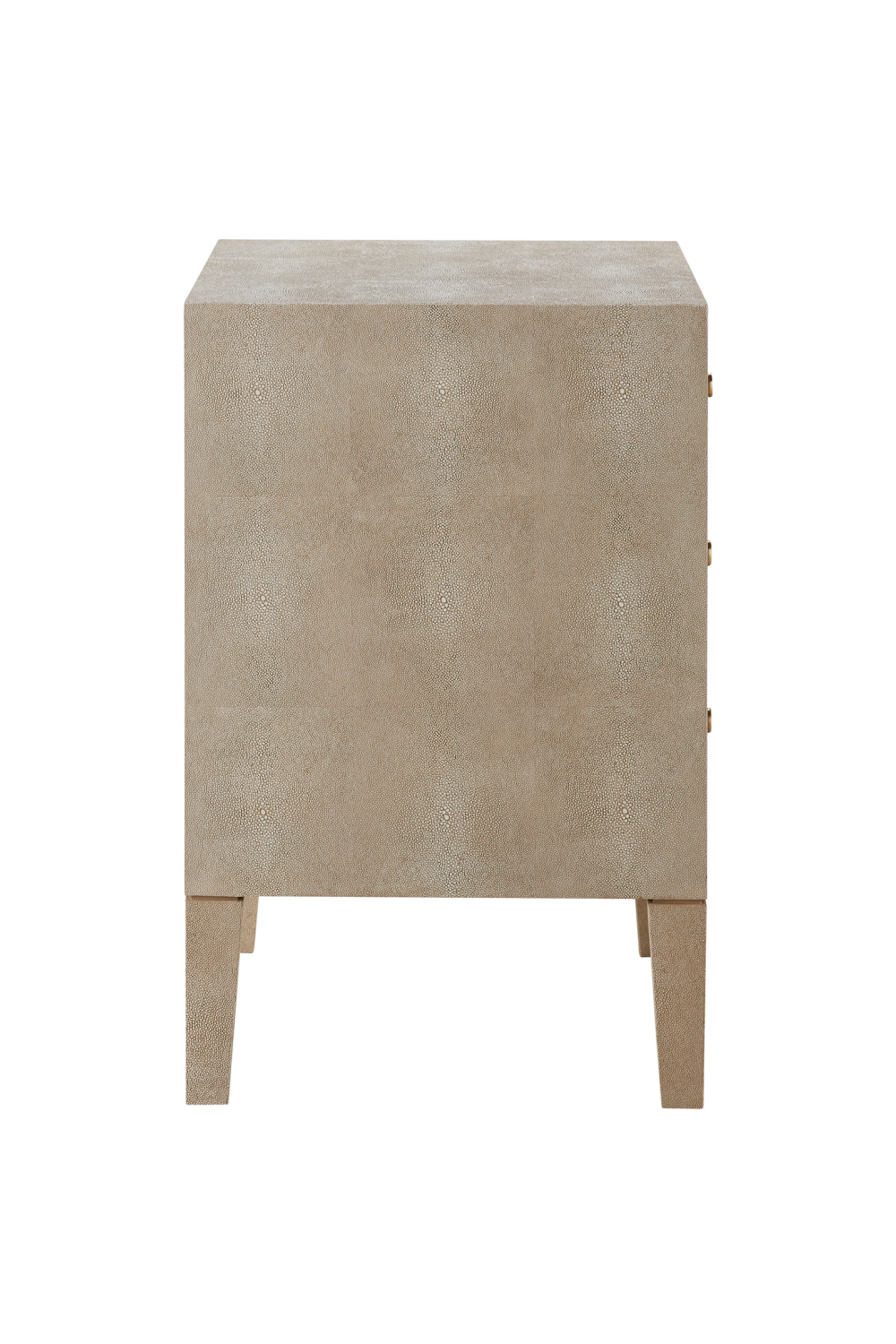 Cream Shagreen Three Drawers Side Table | Andrew Martin Georgia | OROA