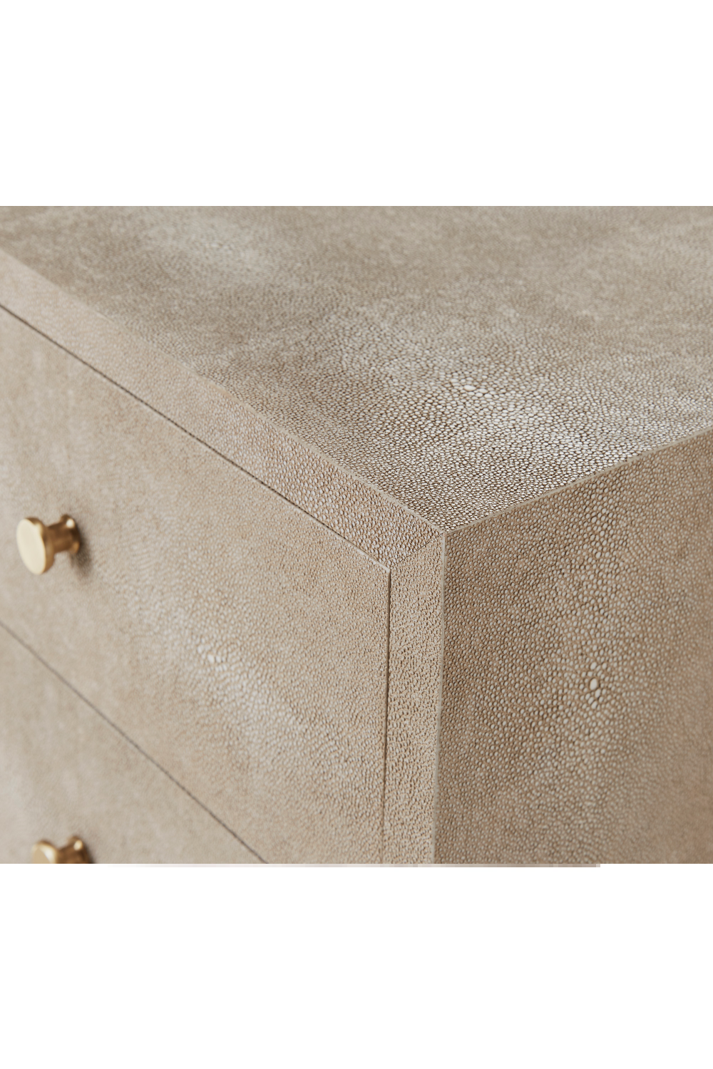 Cream Shagreen Three Drawers Side Table | Andrew Martin Georgia | OROA