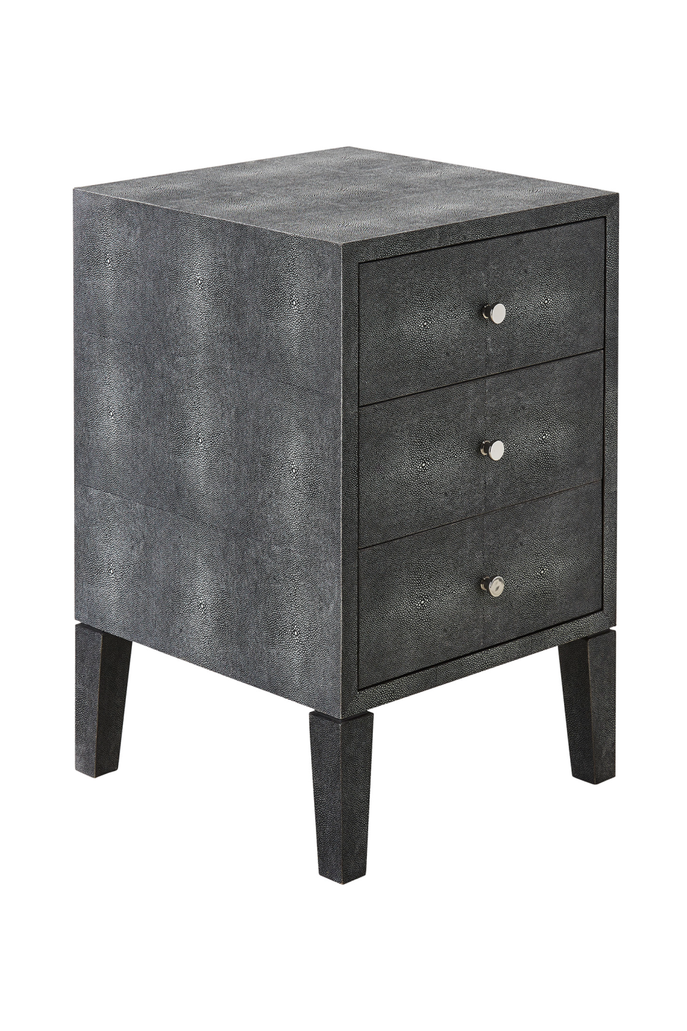 Gray Shagreen Three Drawers Side Table | Andrew Martin Georgia | OROA