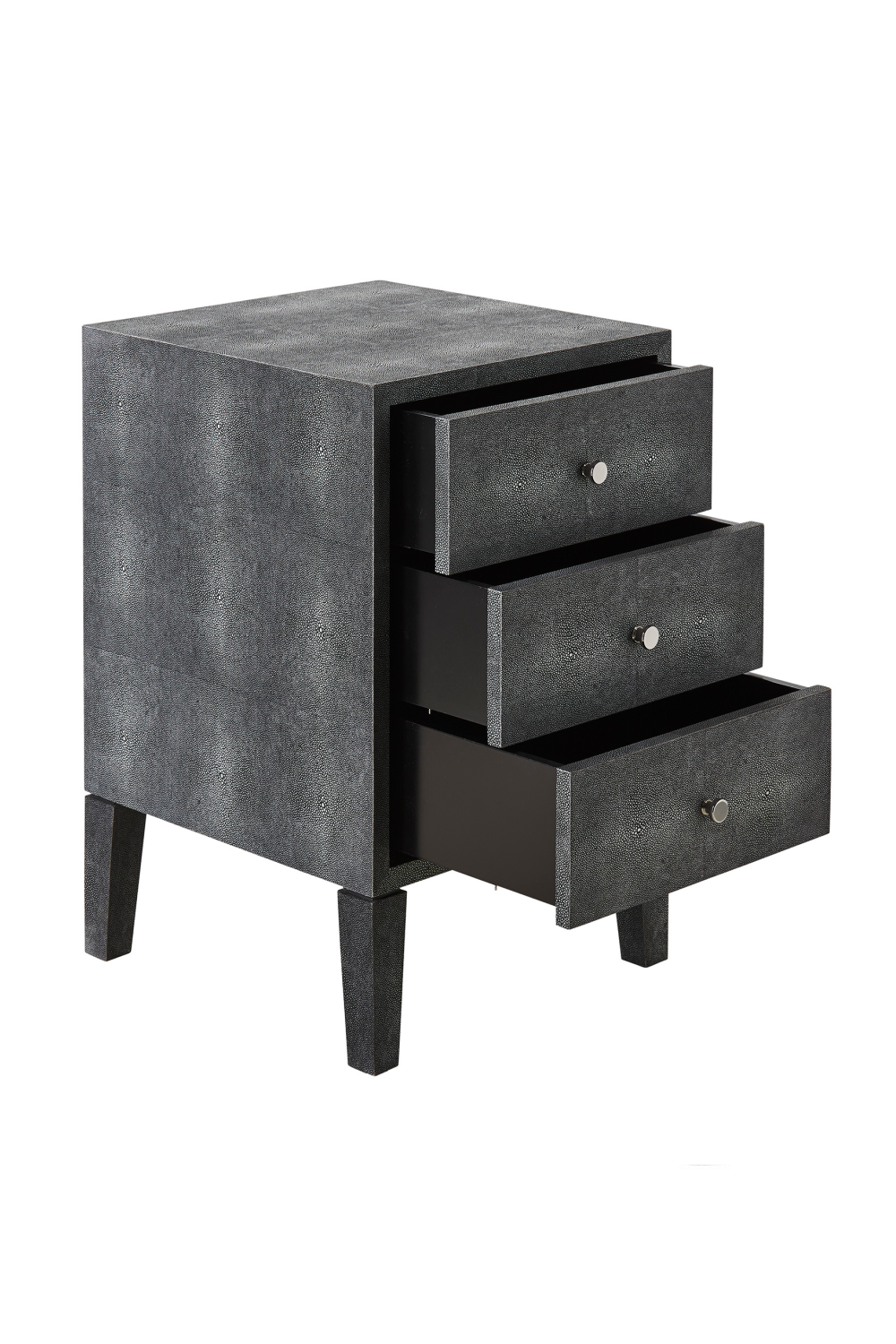 Gray Shagreen Three Drawers Side Table | Andrew Martin Georgia | OROA