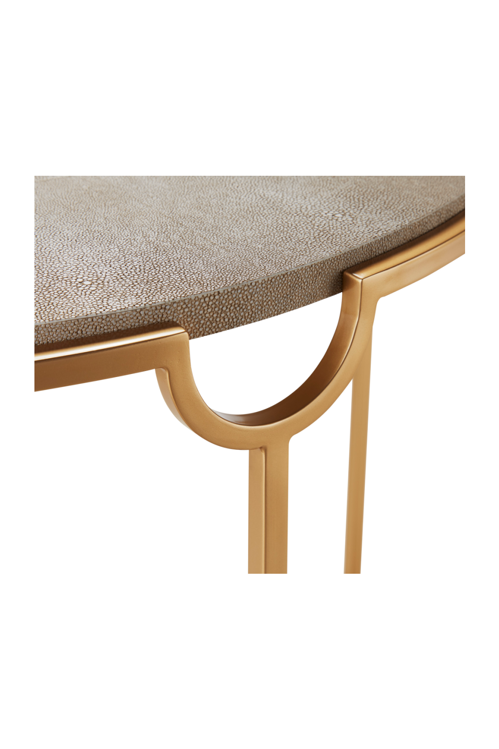 Half Moon Cream Shagreen Console Table | Andrew Martin Elise | OROA