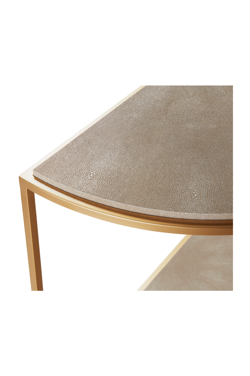 Half Moon Cream Shagreen Console Table | Andrew Martin Elise | OROA