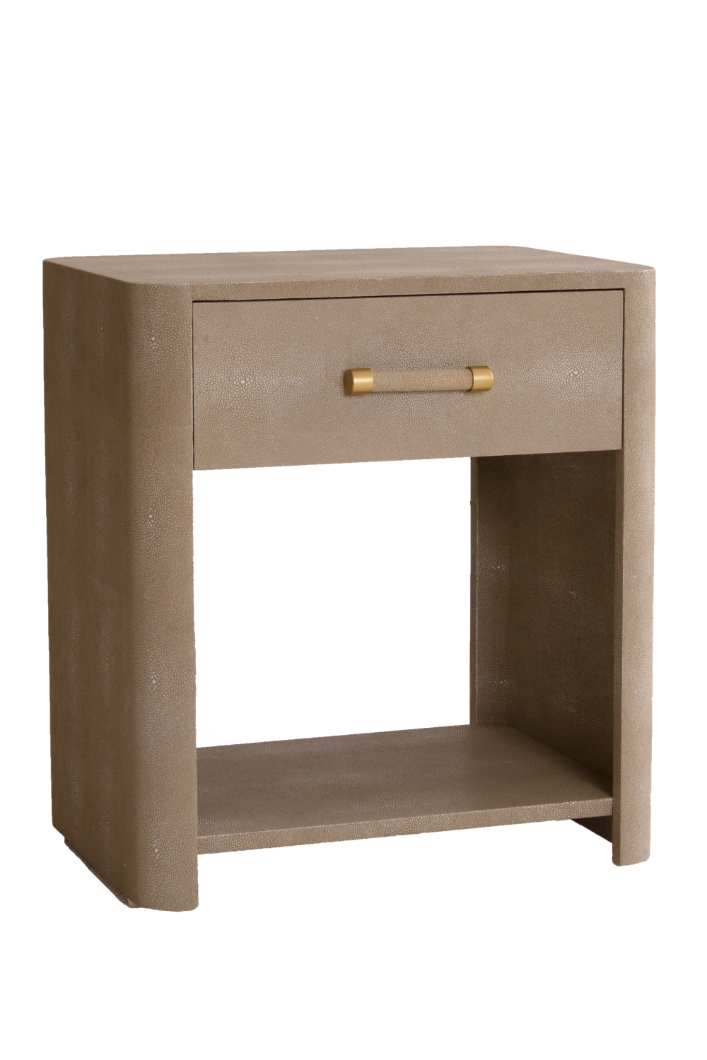 Cream Shagreen Minimalist Bedside Table | Andrew Martin Moby | OROA