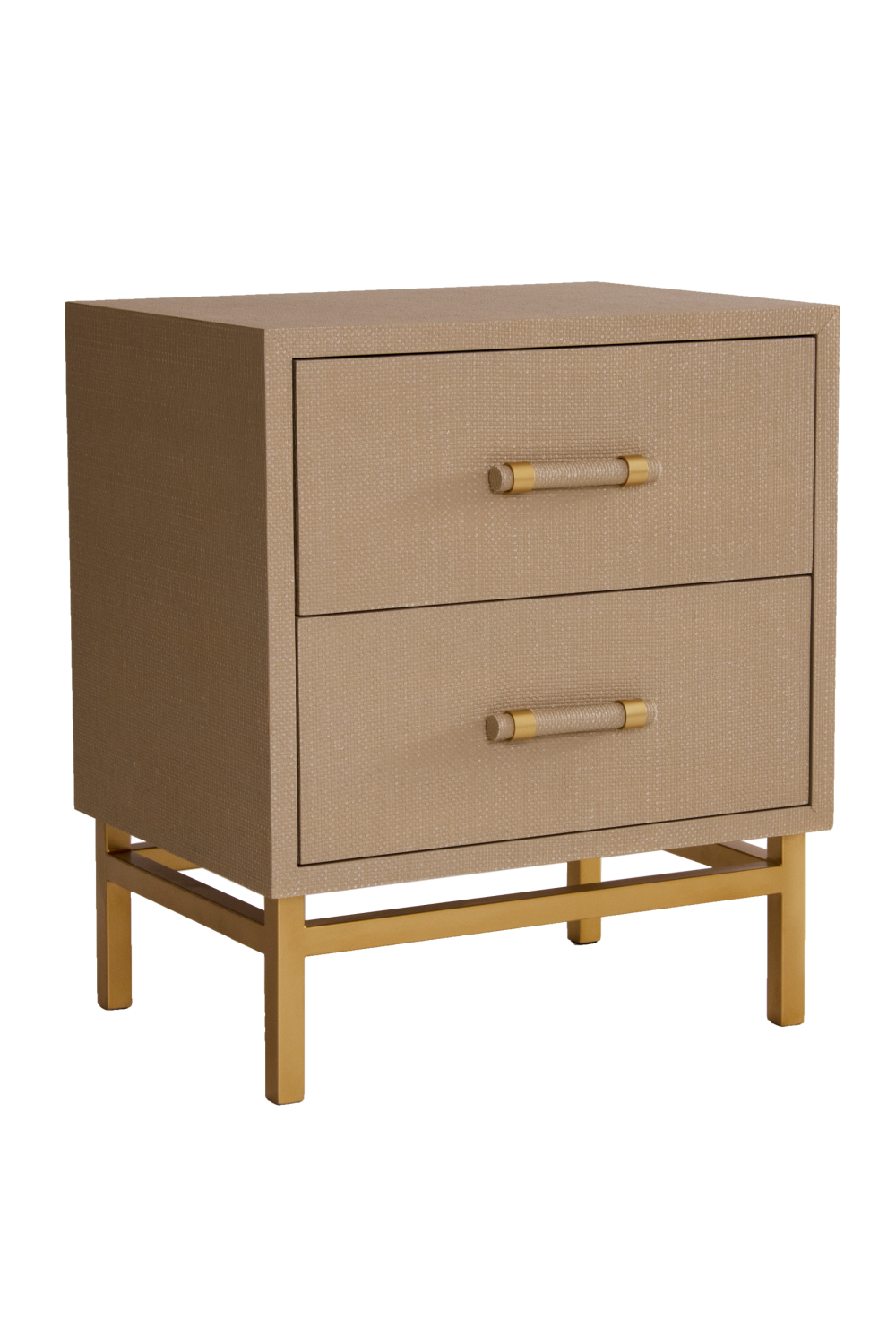 Cream Textured Rattan Bedside Table | Andrew Martin Hesta | OROA