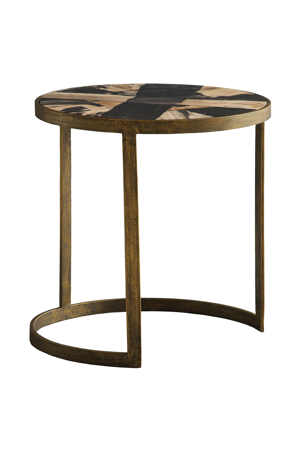 Round Petrified Wood Nesting Side Tables | Andrew Martin | OROA.com