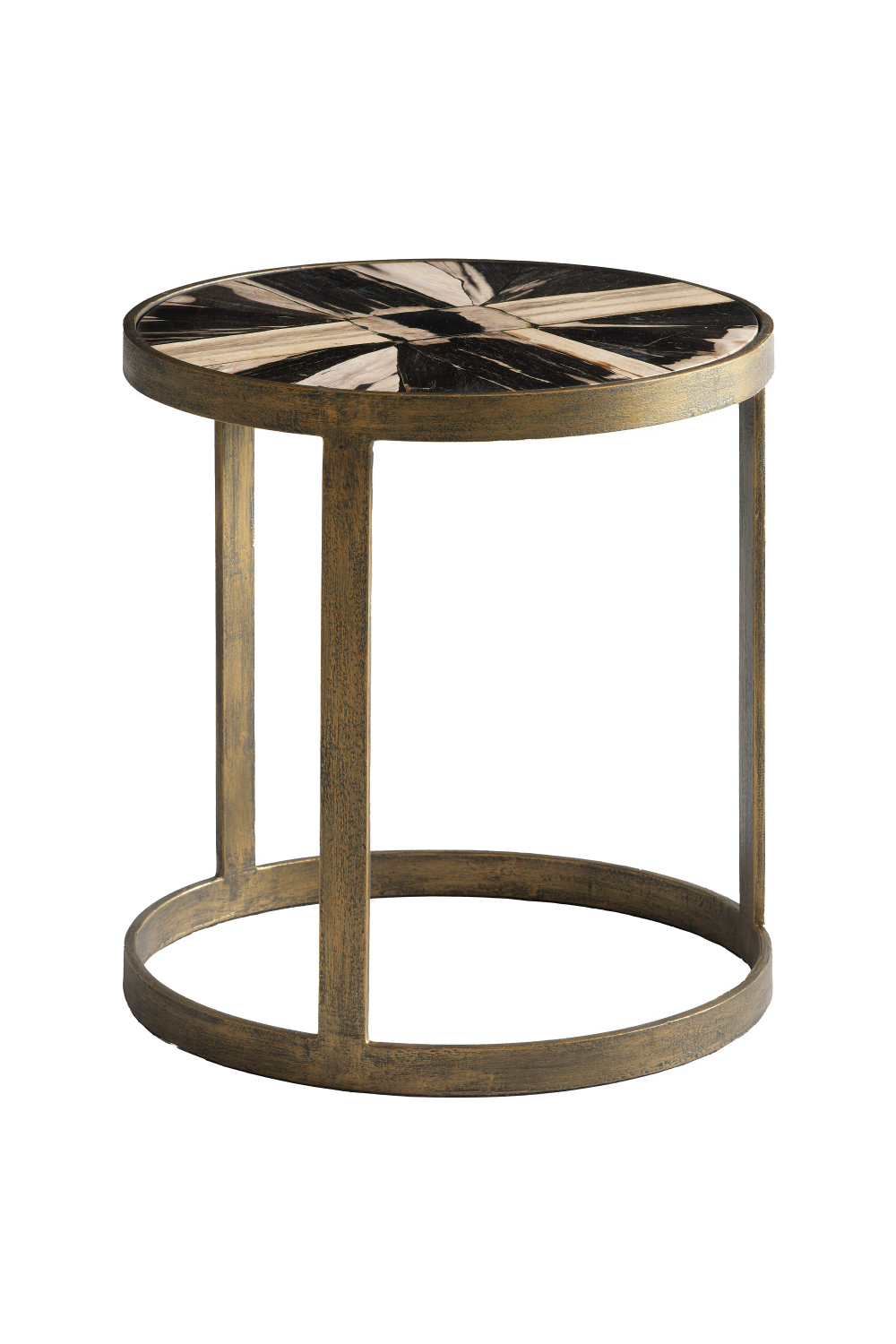 Round Petrified Wood Nesting Side Tables | Andrew Martin | OROA.com