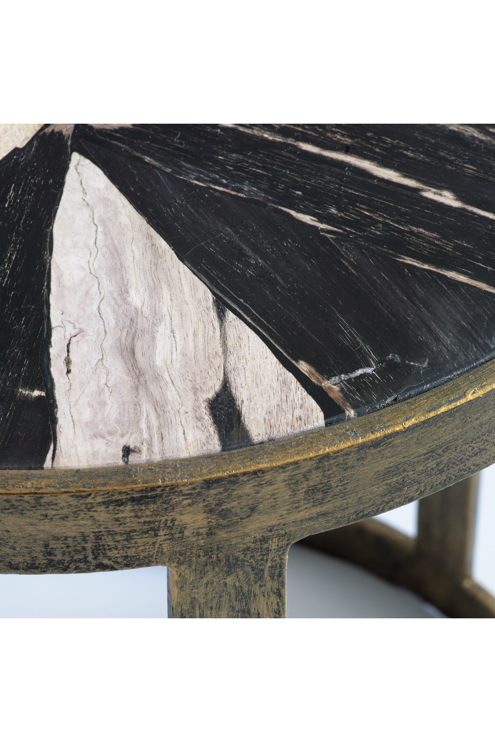 Round Petrified Wood Nesting Side Tables | Andrew Martin | OROA.com