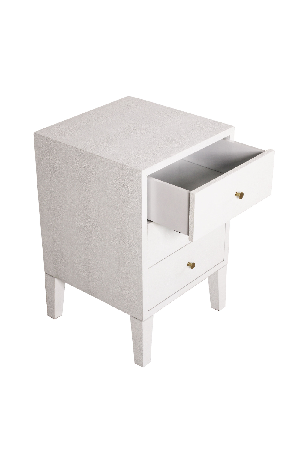 White Shagreen Bedside Table | Andrew Martin Georgia | OROA