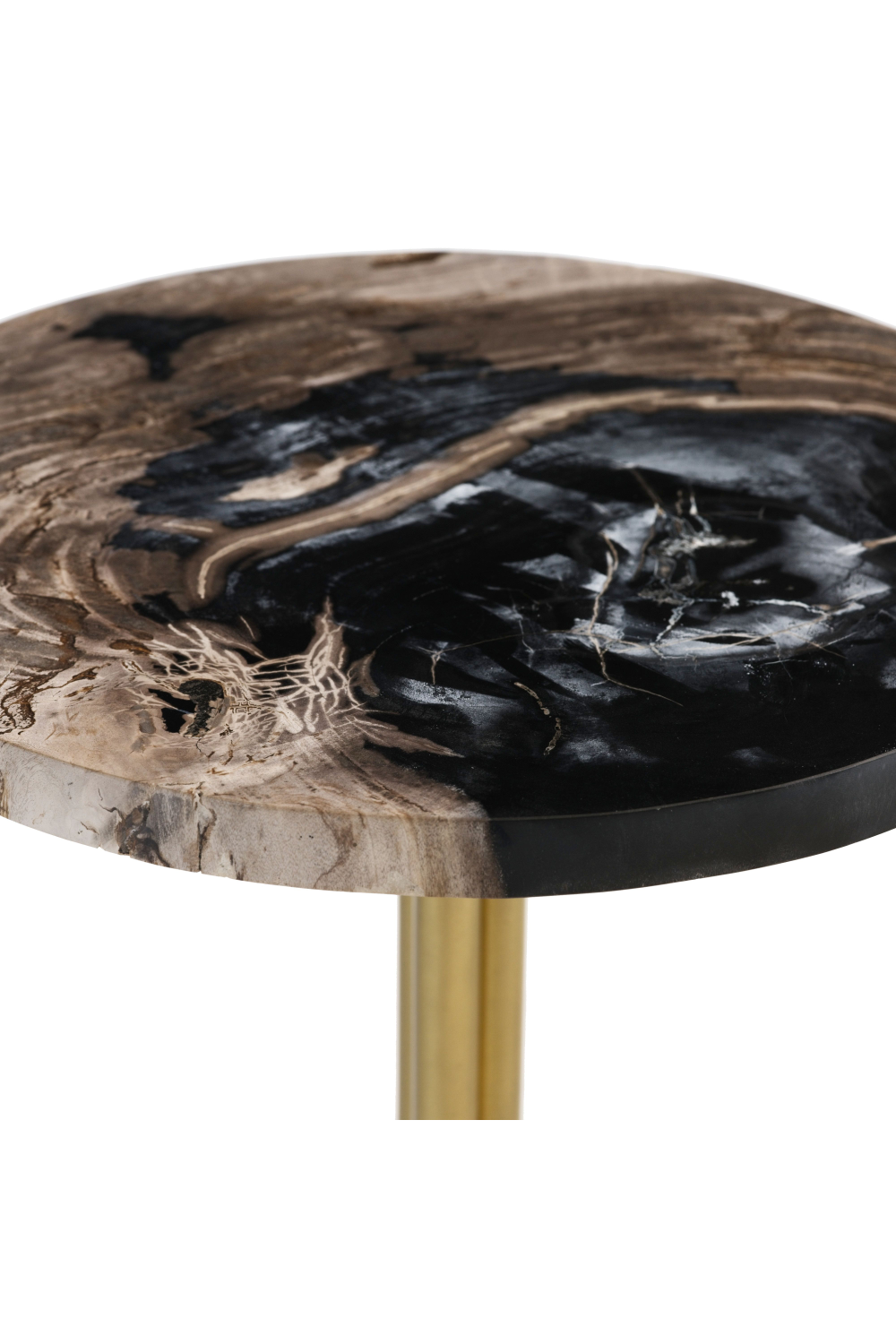 Petrified Wood Tripod Side Table | Andrew Martin Epiphany | Oroa.com