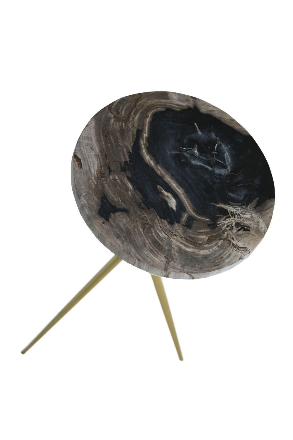 Petrified Wood Tripod Side Table | Andrew Martin Epiphany | Oroa.com