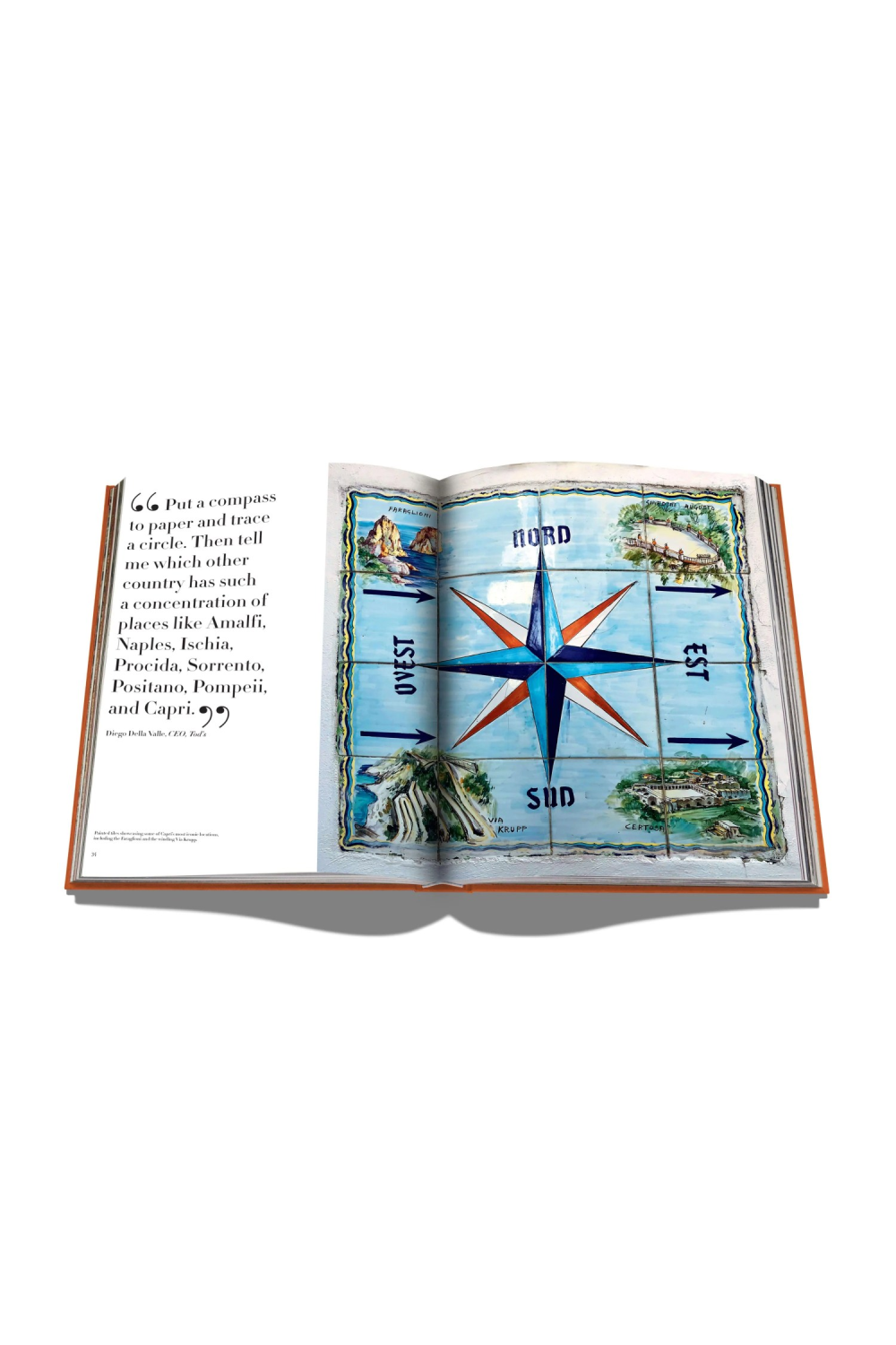 Travel Linen Hardcover Book | Assouline Capri Dolce Vita | Oroa.com