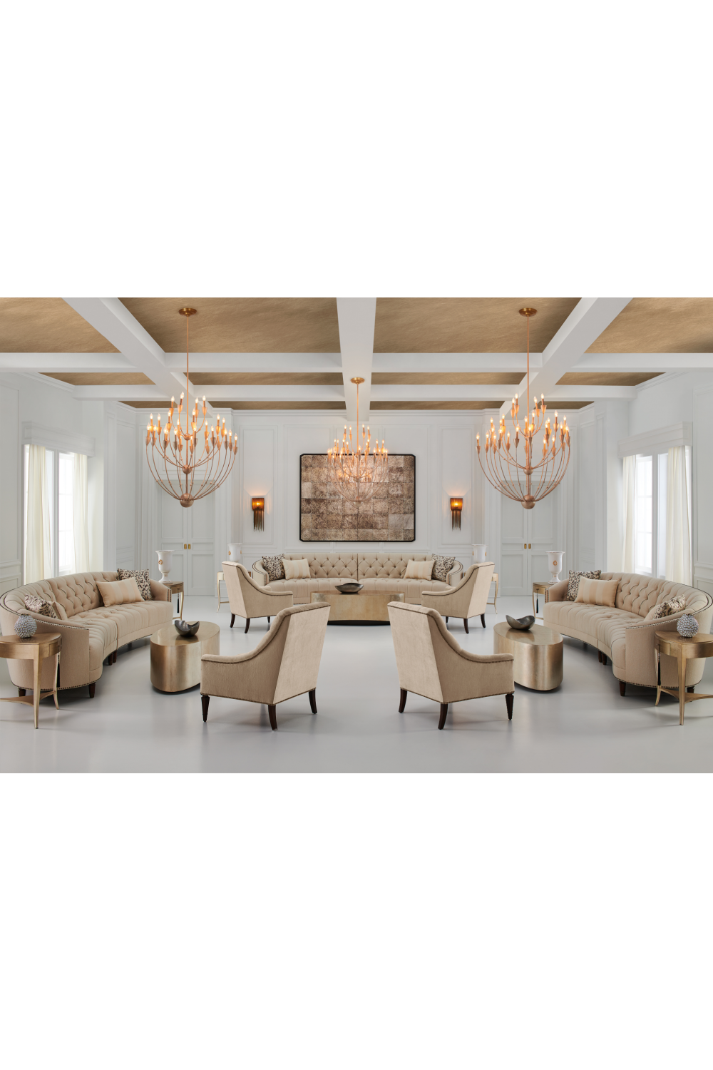   Nail-Trimmed Tufted Sofa | Oroa.com