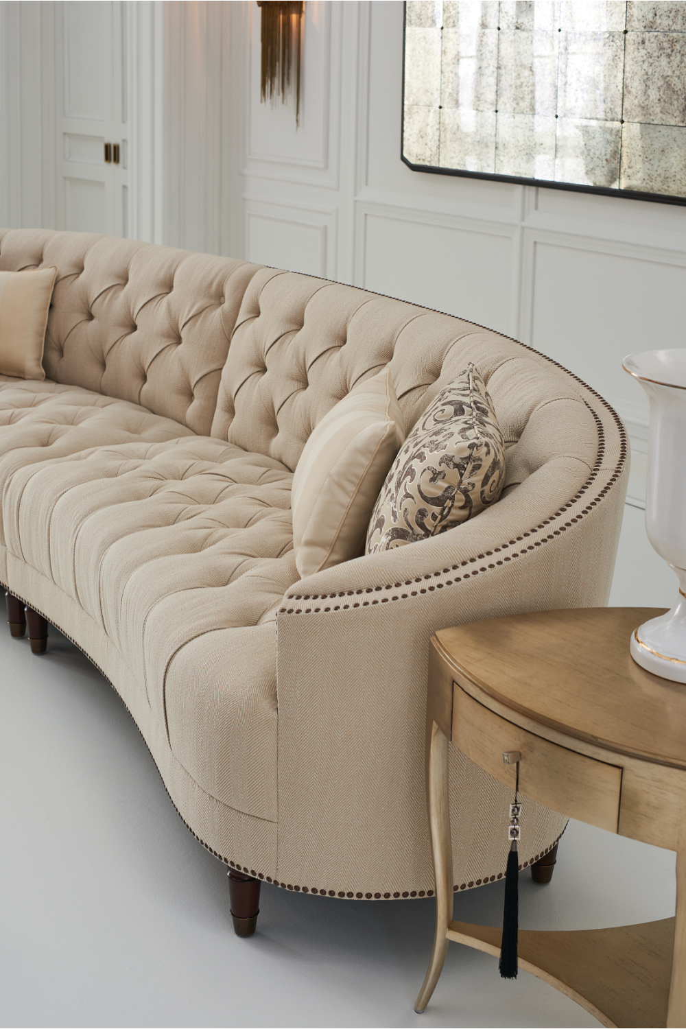 Nail-Trimmed Tufted Sofa | Caracole Laf | Oroa.com