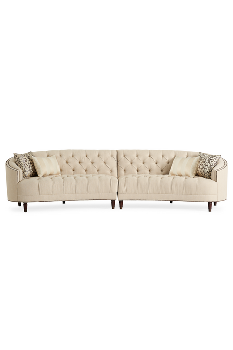   Nail-Trimmed Tufted Sofa | Oroa.com