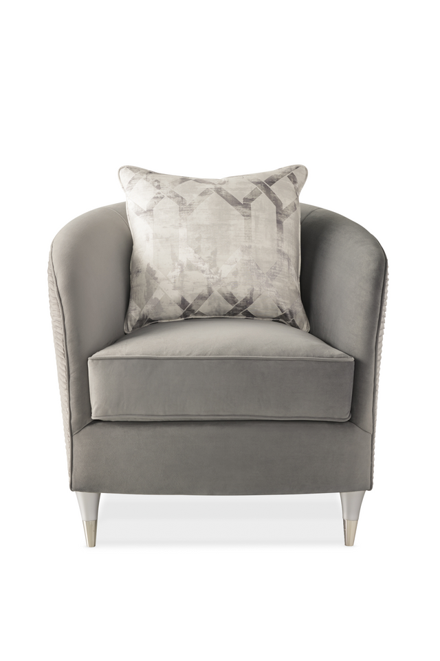 Gray Barrel Lounge Chair | Caracole Farrah | Oroa.com