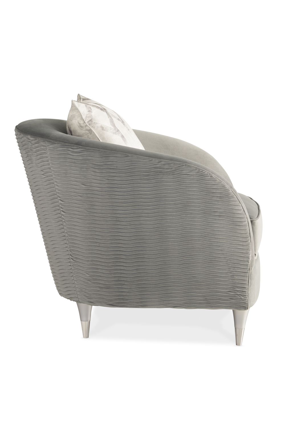 Gray Barrel Lounge Chair | Caracole Farrah | Oroa.com