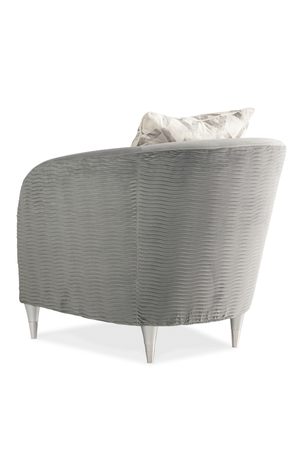 Gray Barrel Lounge Chair | Caracole Farrah | Oroa.com