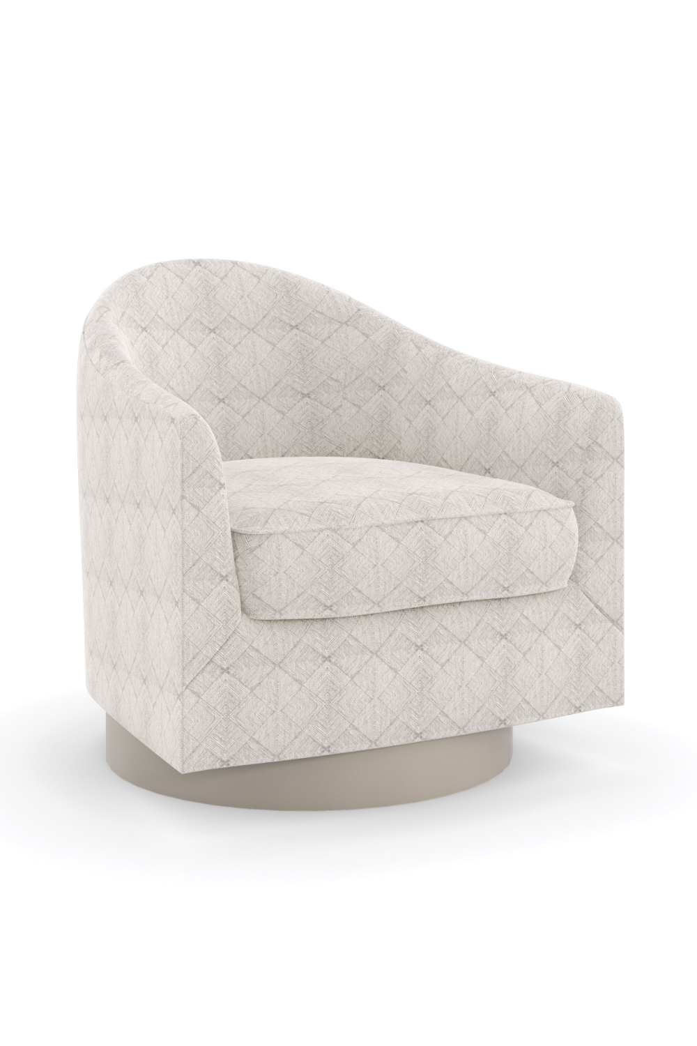 Diamond-Patterned Swivel Chair | Caracole Victoria | Oroa.com