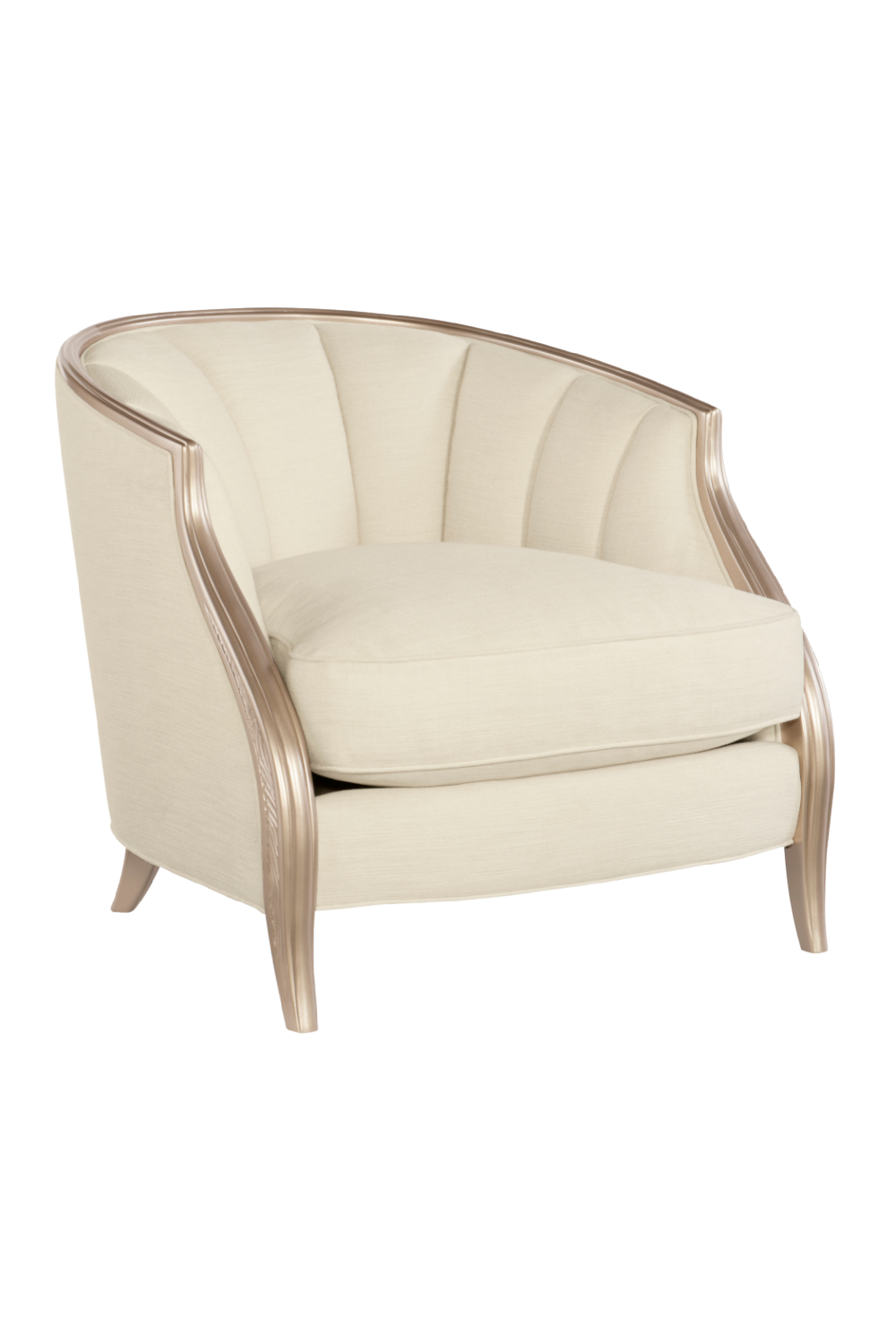 Cream Bouclé Lounge Chair | Caracole Adela | Oroa.com